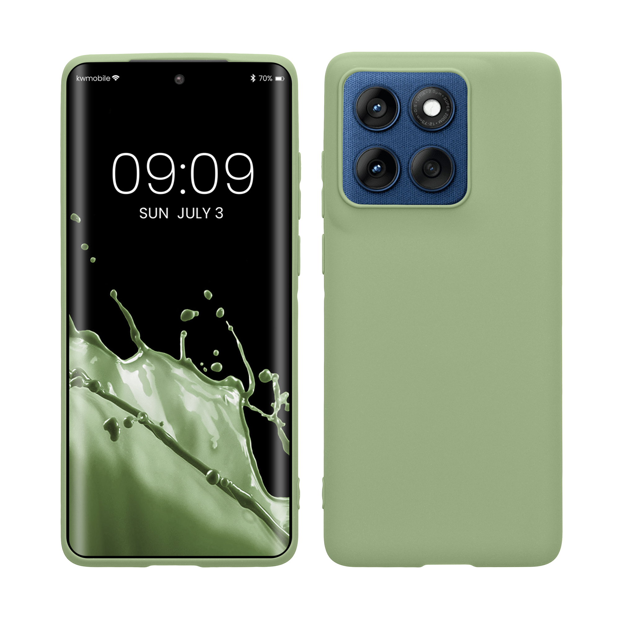 Kryt na mobil Motorola Edge 60 kwmobile TPU světle zelená