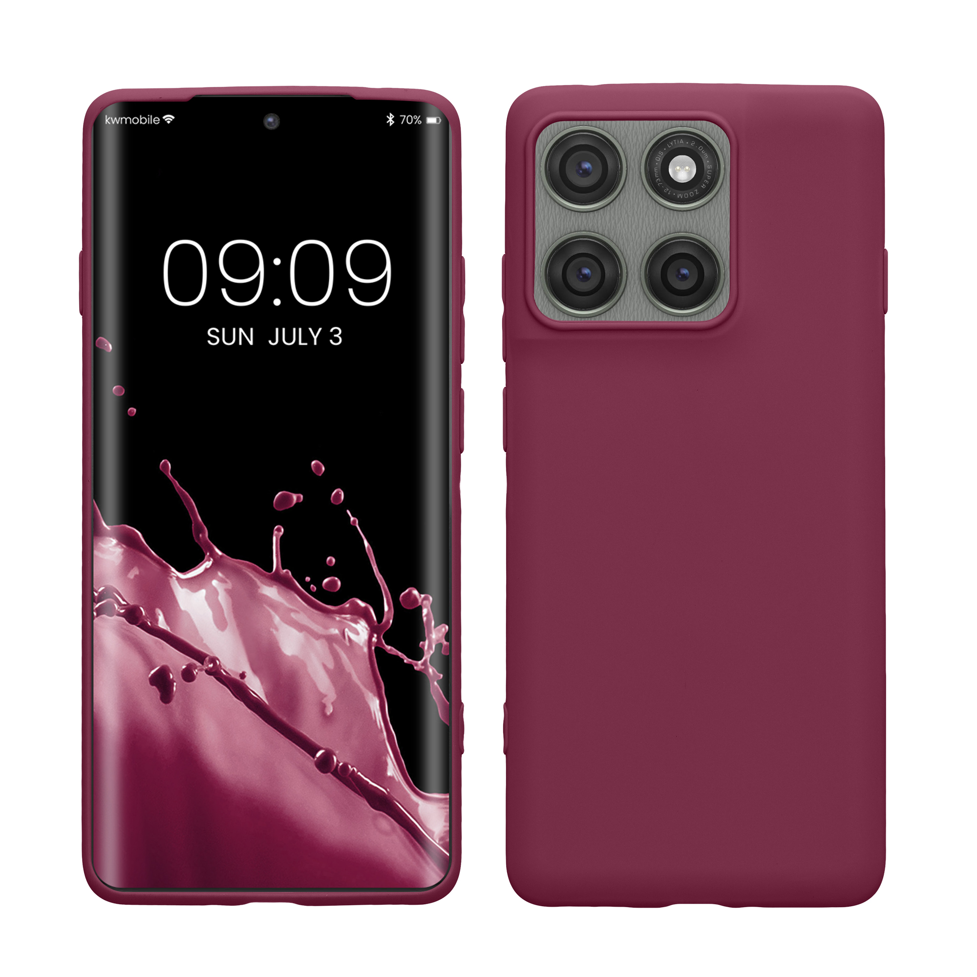 Kryt na mobil Motorola Edge 60 Pro kwmobile TPU purpurová magenta