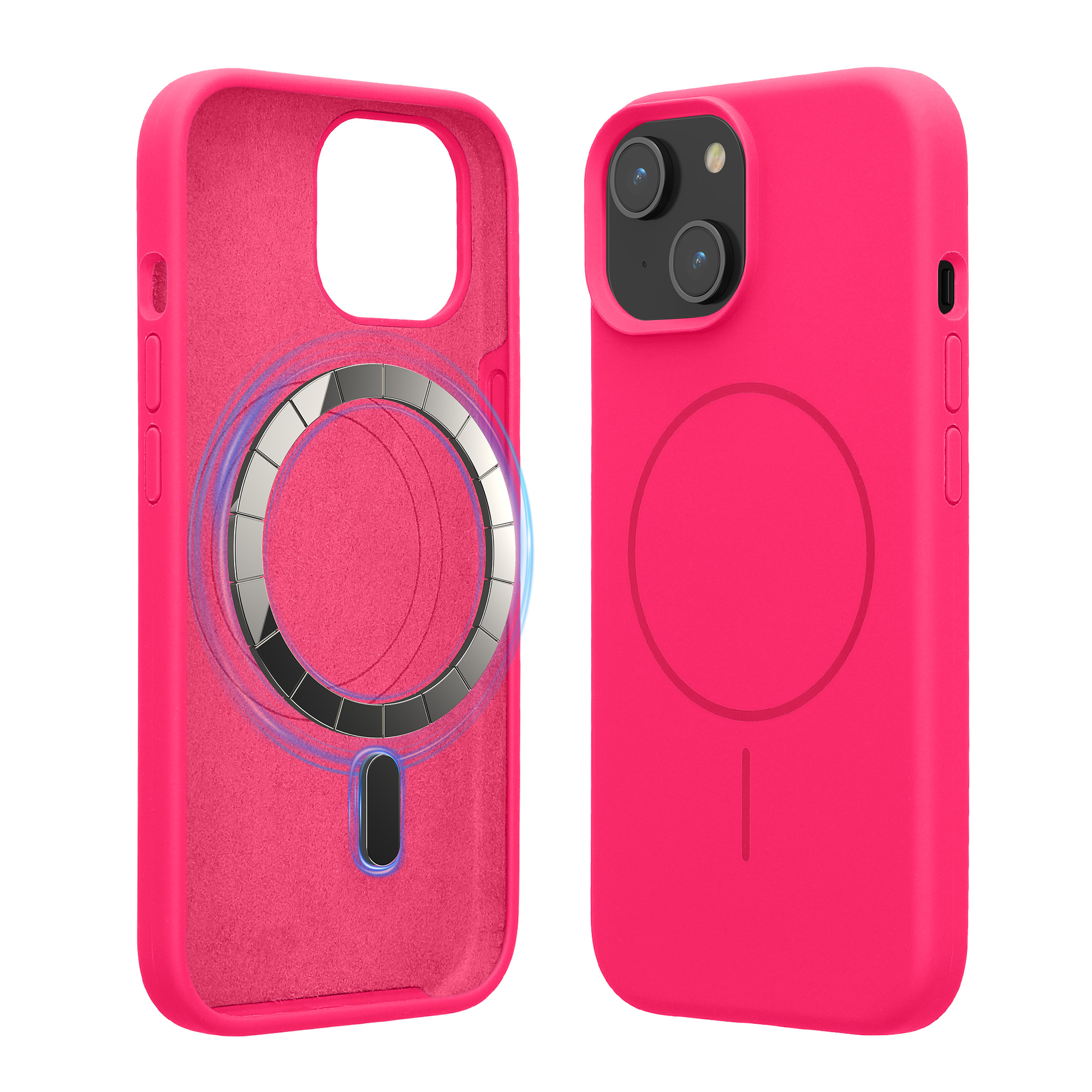 Kryt kwmobile MagSafe iPhone 15 neonově růžová