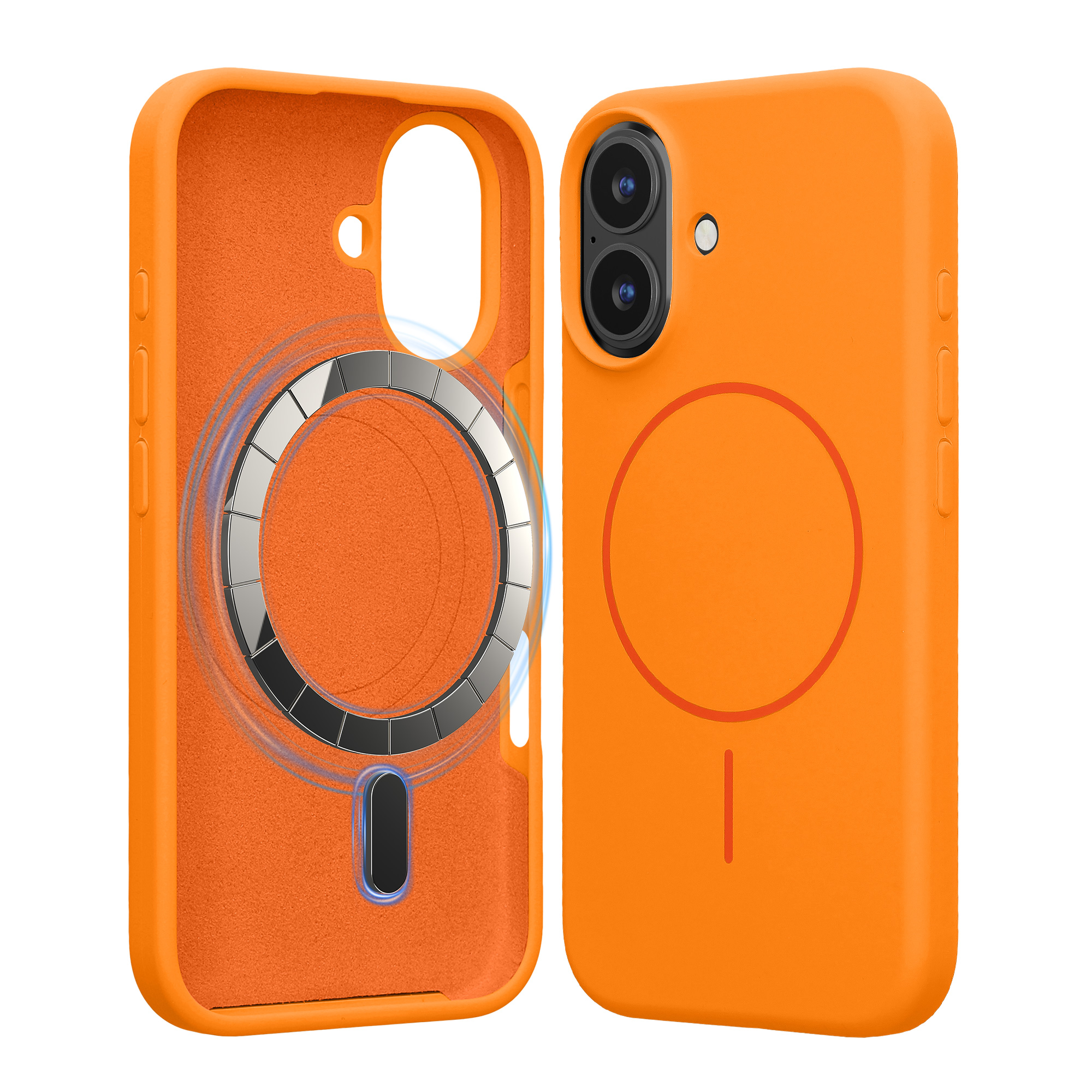 Magnetický kryt kwmobile pro iPhone 16 - ovocně oranžová