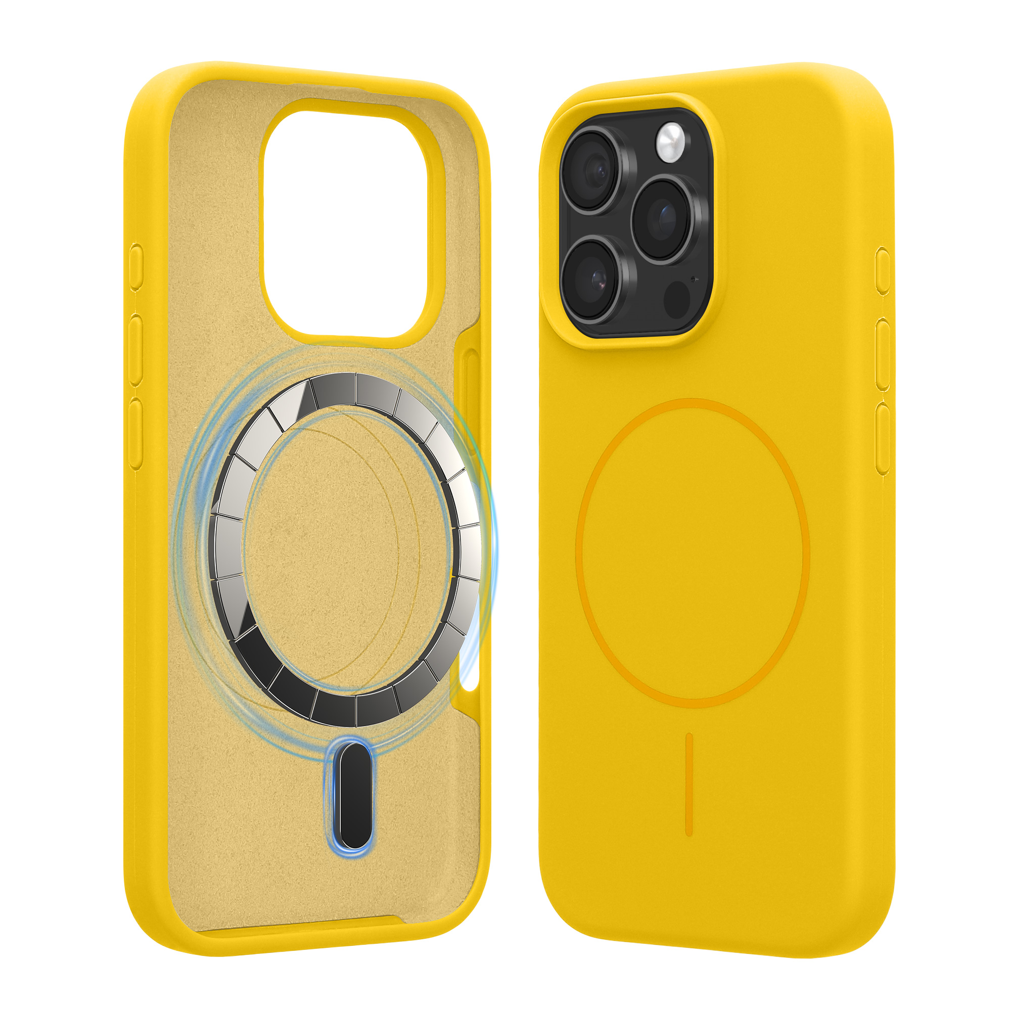 Magnetický kryt na mobil MagSafe Apple iPhone 16 Pro kwmobile - žlutá