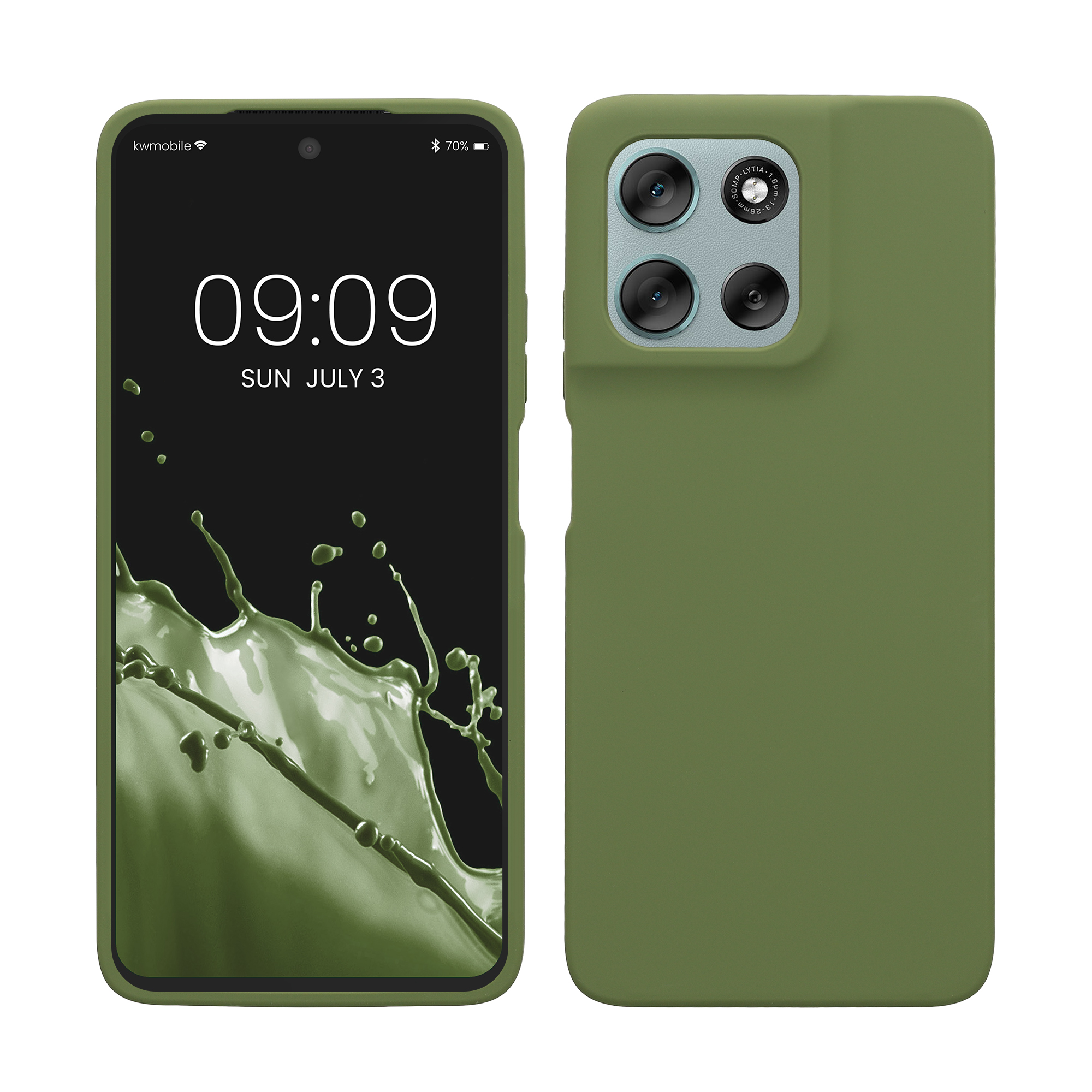 Silikonový kryt kwmobile pro Motorola Moto G56 5G - Trávově zelená