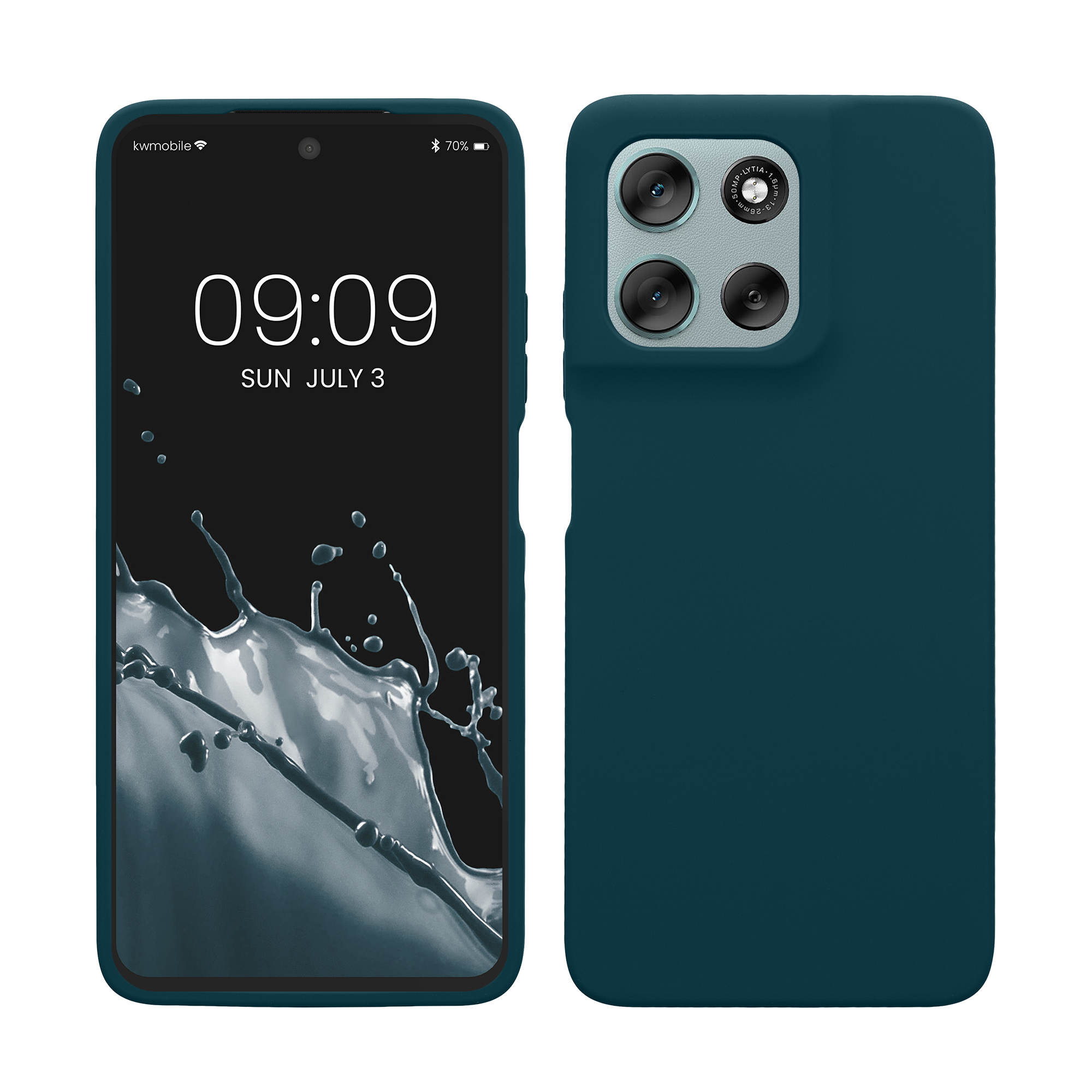 Silikonový kryt kwmobile pro Motorola Moto G56 5G - Matná petrolejová