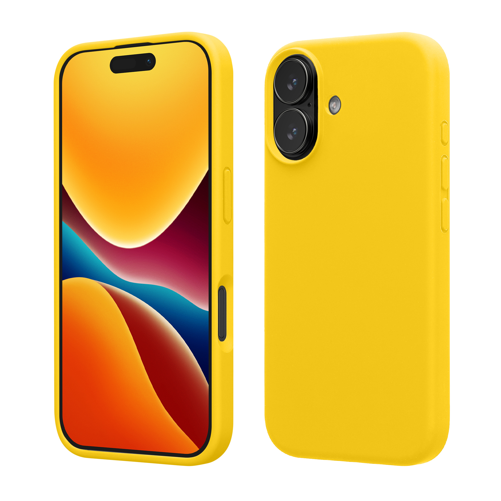 Silikonový kryt Kwmobile pro iPhone 17 - zářivě žlutá
