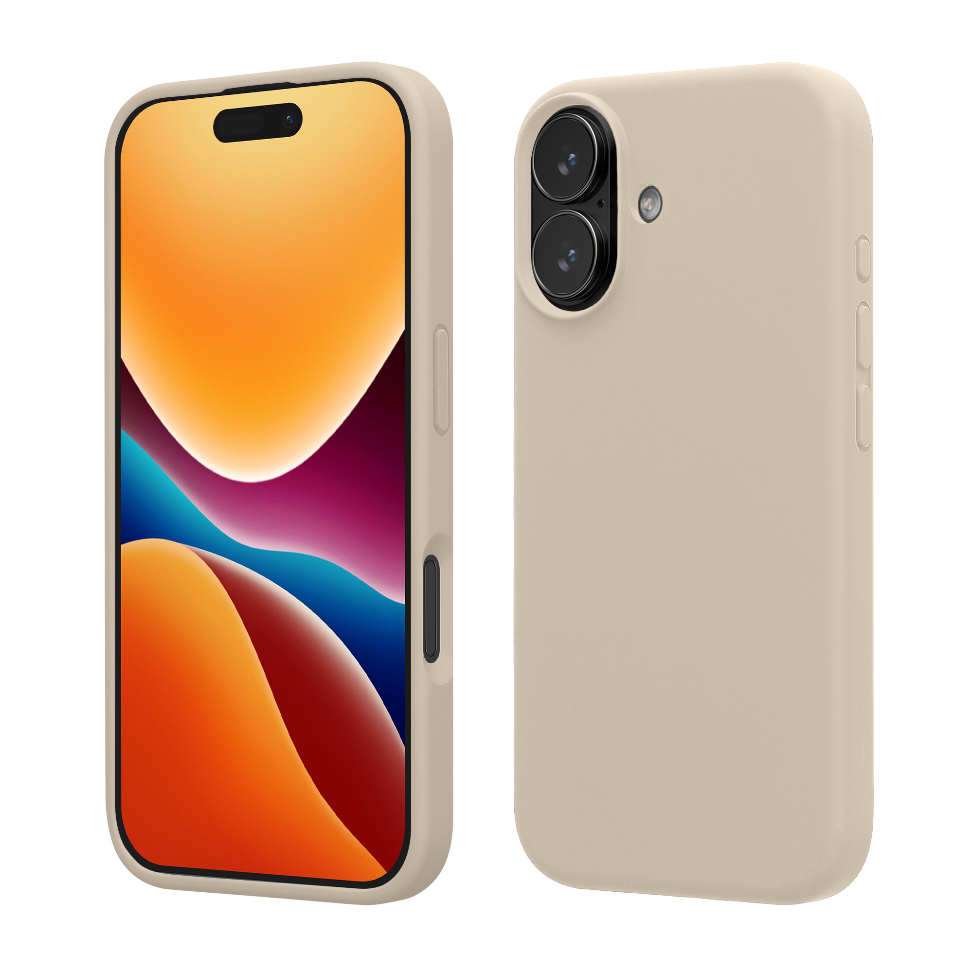 Silikonový kryt Kwmobile pro iPhone 17 - krémová