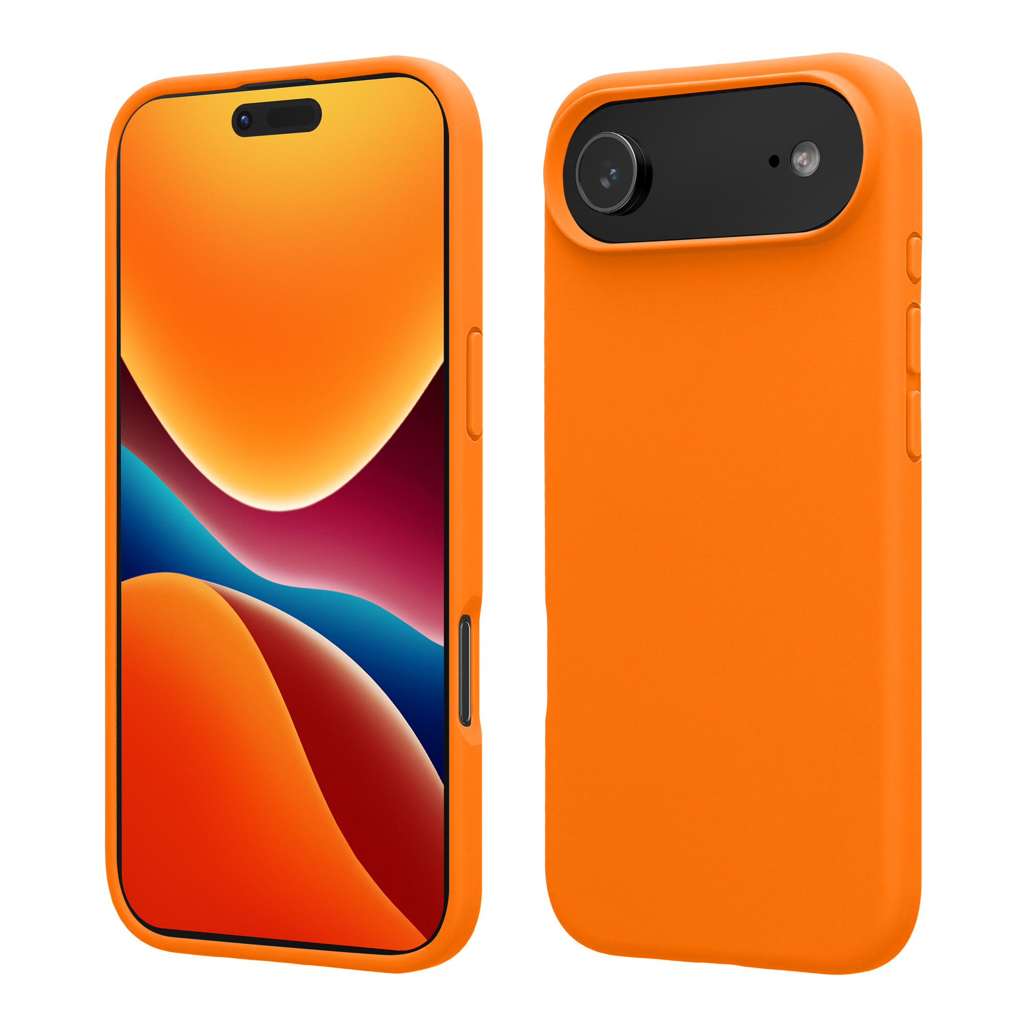 kwmobile TPU silikonový kryt pro Apple iPhone Air, měkký povrch, ovocně oranžová