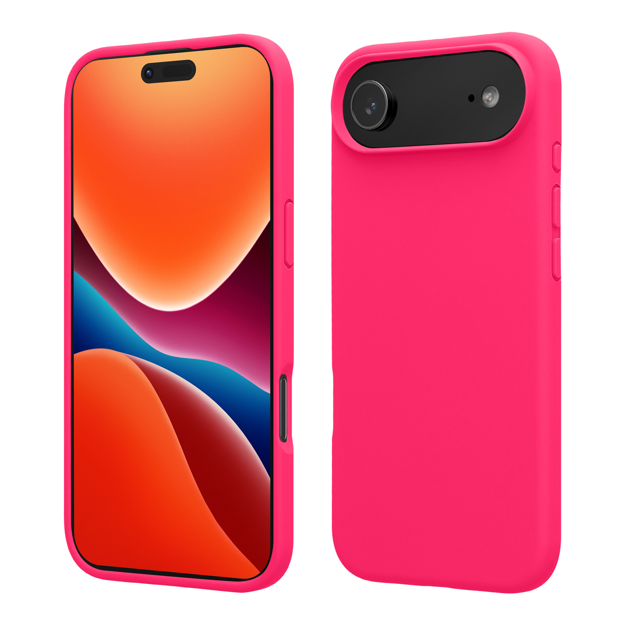kwmobile TPU silikonový kryt pro Apple iPhone Air, měkký povrch, neonově růžová