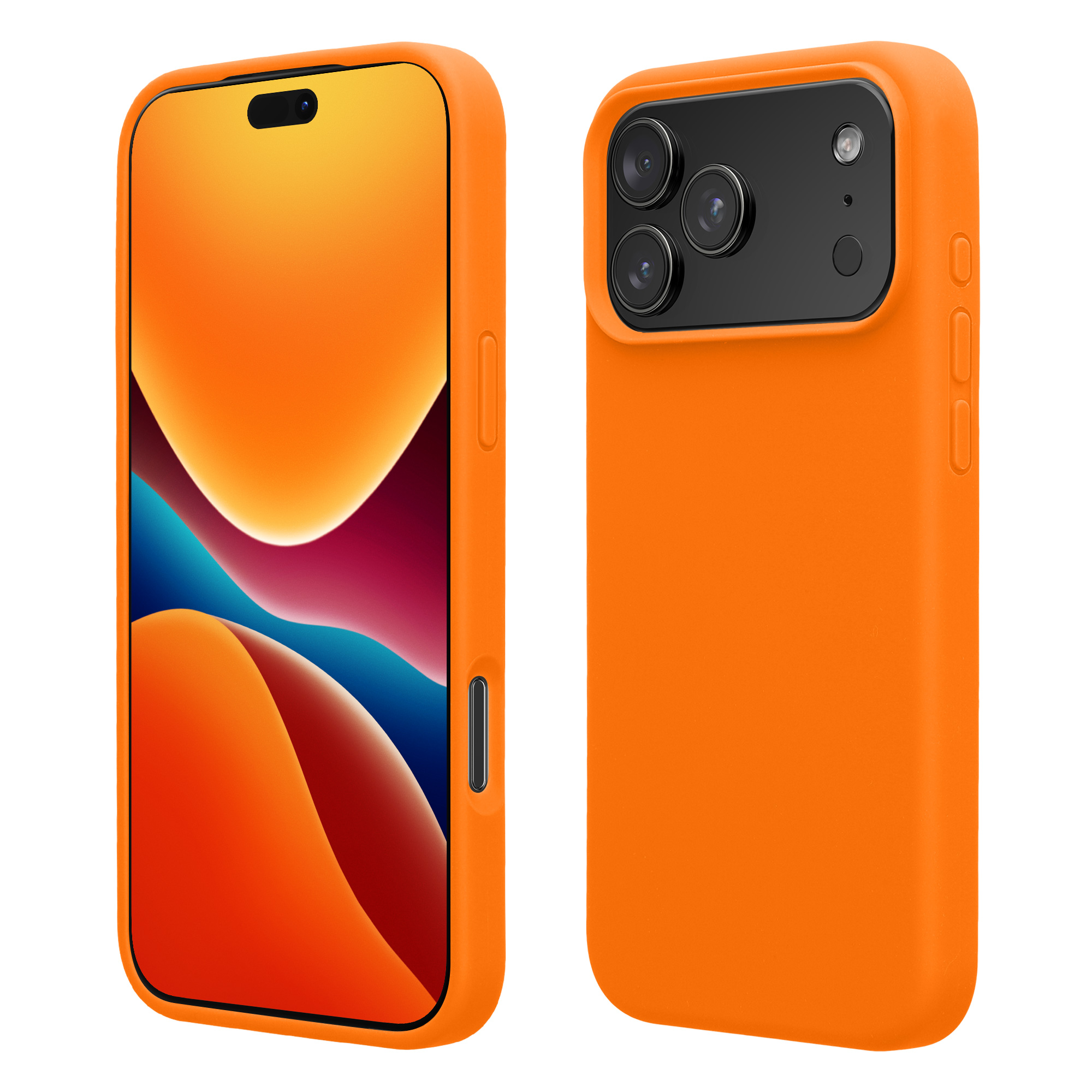 Silikonový kryt Kwmobile pro iPhone 17 Pro - fruity orange