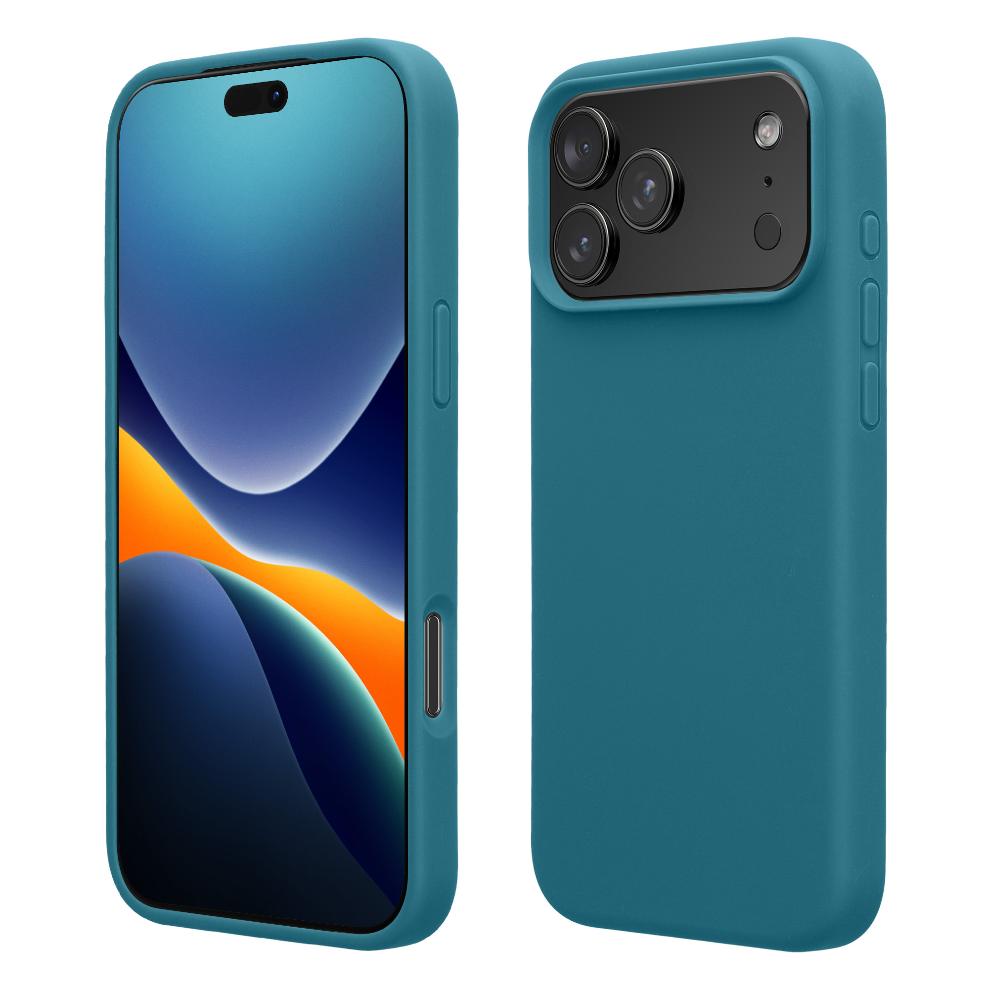 Silikonový kryt Kwmobile pro iPhone 17 Pro - petrolejová matná