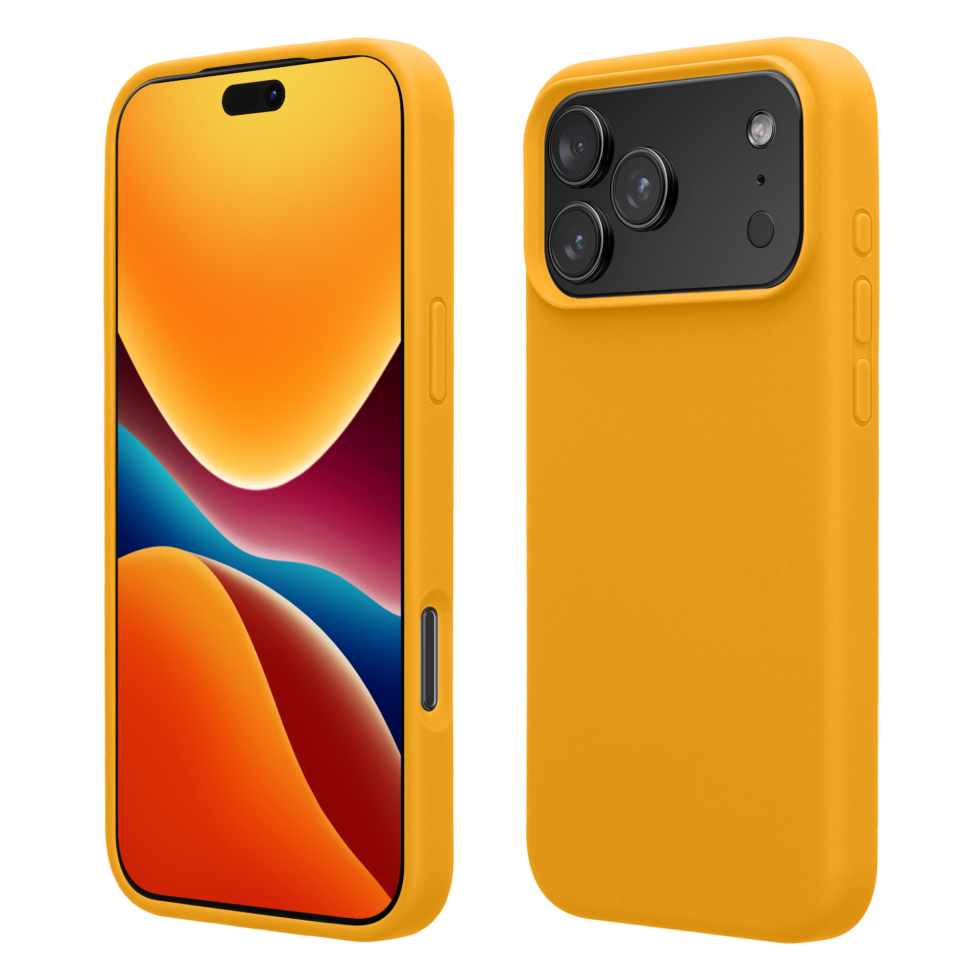 Silikonový kryt Kwmobile pro iPhone 17 Pro - mango