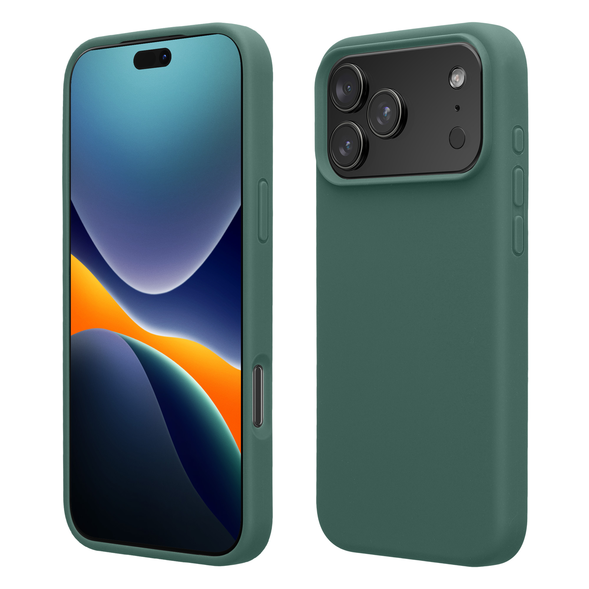 Silikonový kryt Kwmobile pro iPhone 17 Pro - lesní zelená