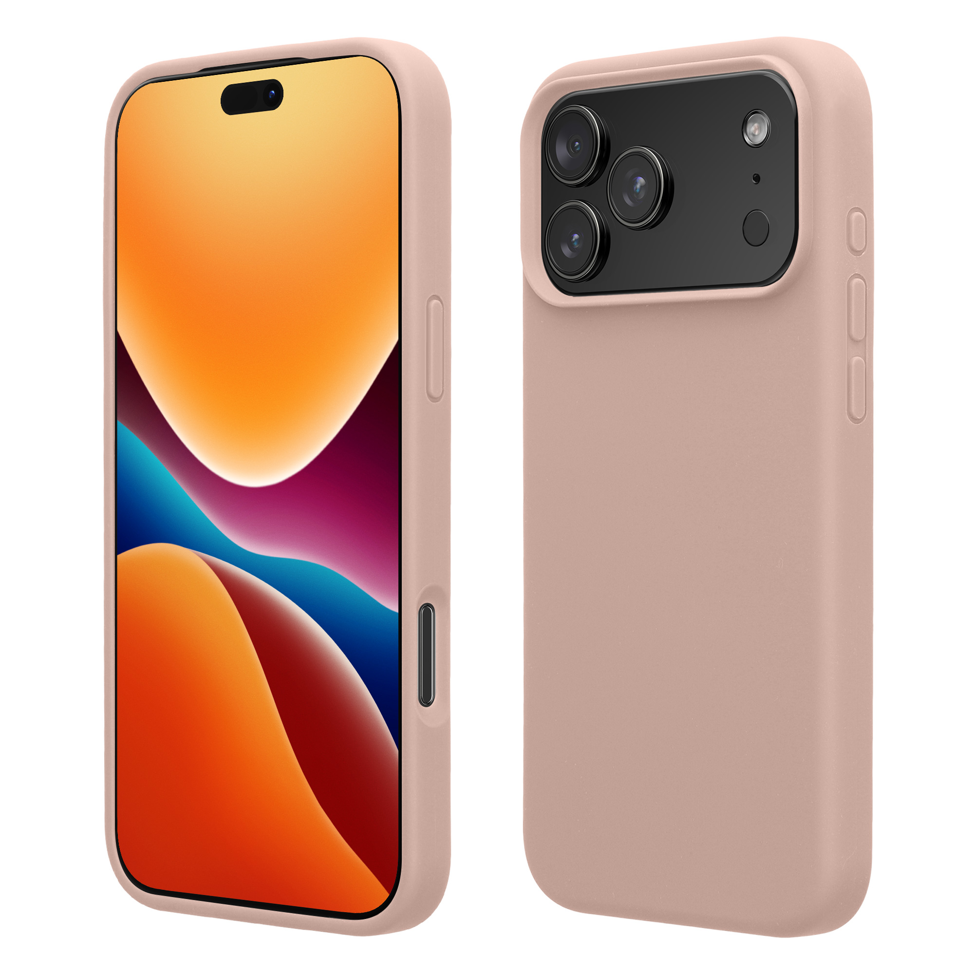 Silikonový kryt Kwmobile pro iPhone 17 Pro - pudrově růžová