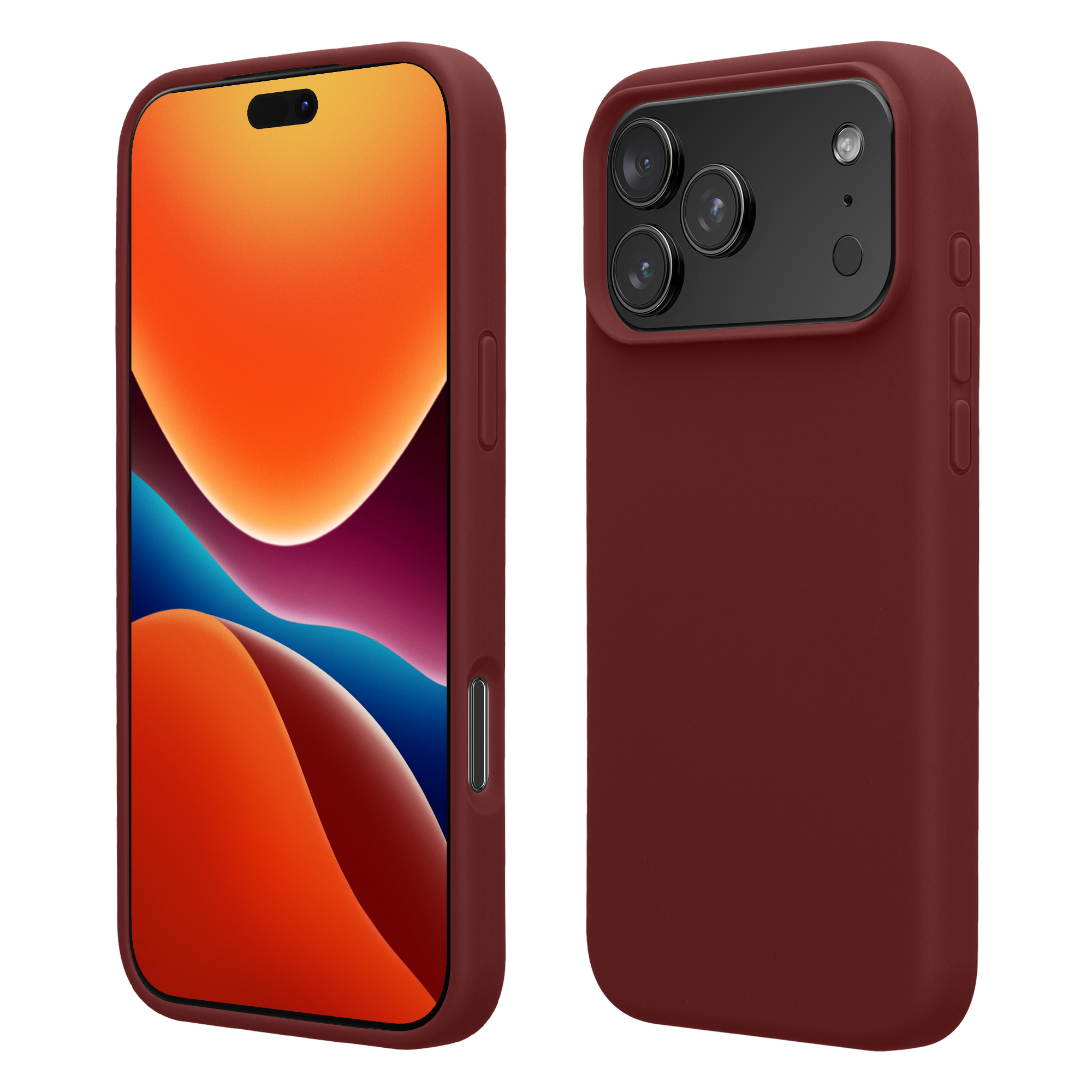 Silikonový kryt Kwmobile pro iPhone 17 Pro - vínově fialová