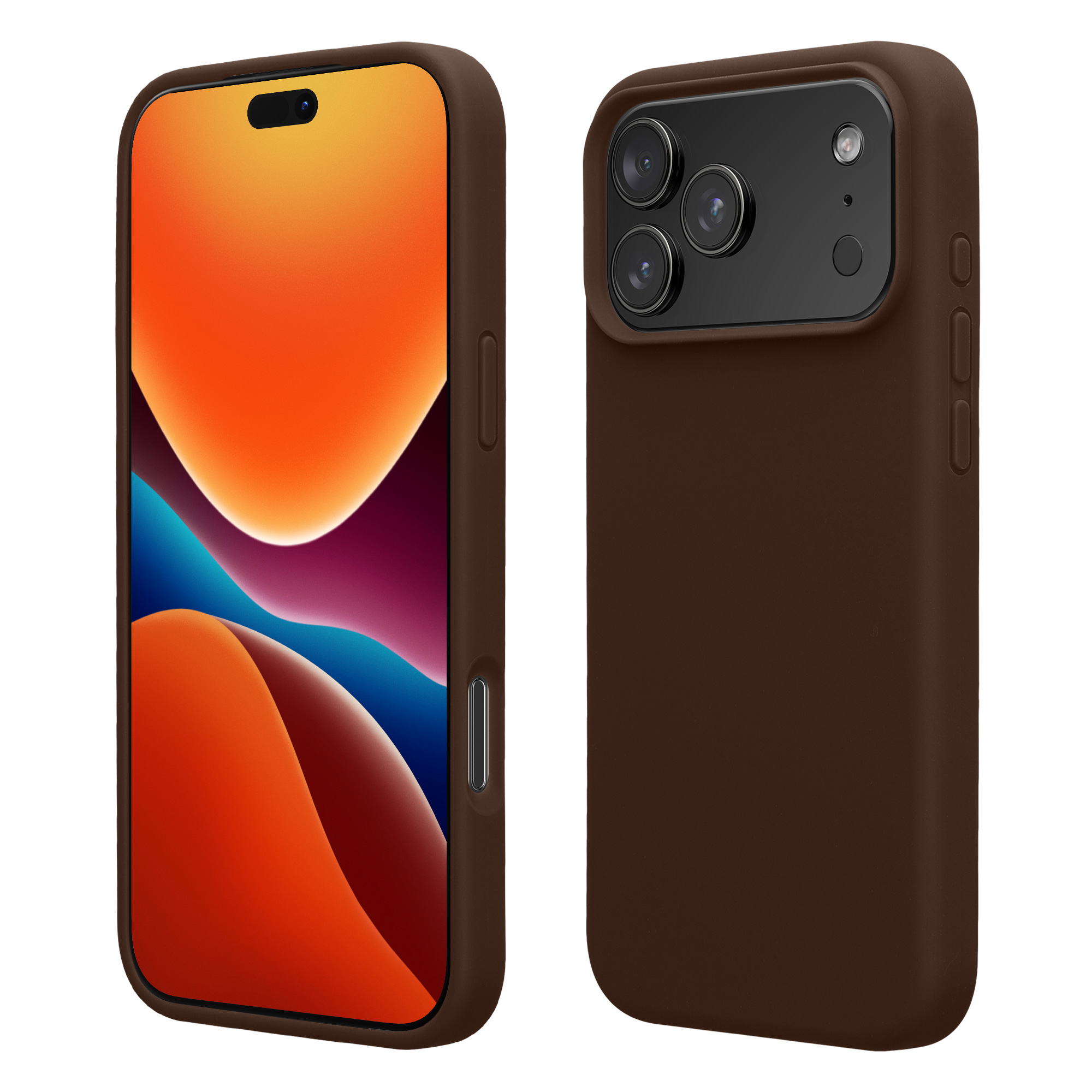 Silikonový kryt Kwmobile pro iPhone 17 Pro - čokoládová