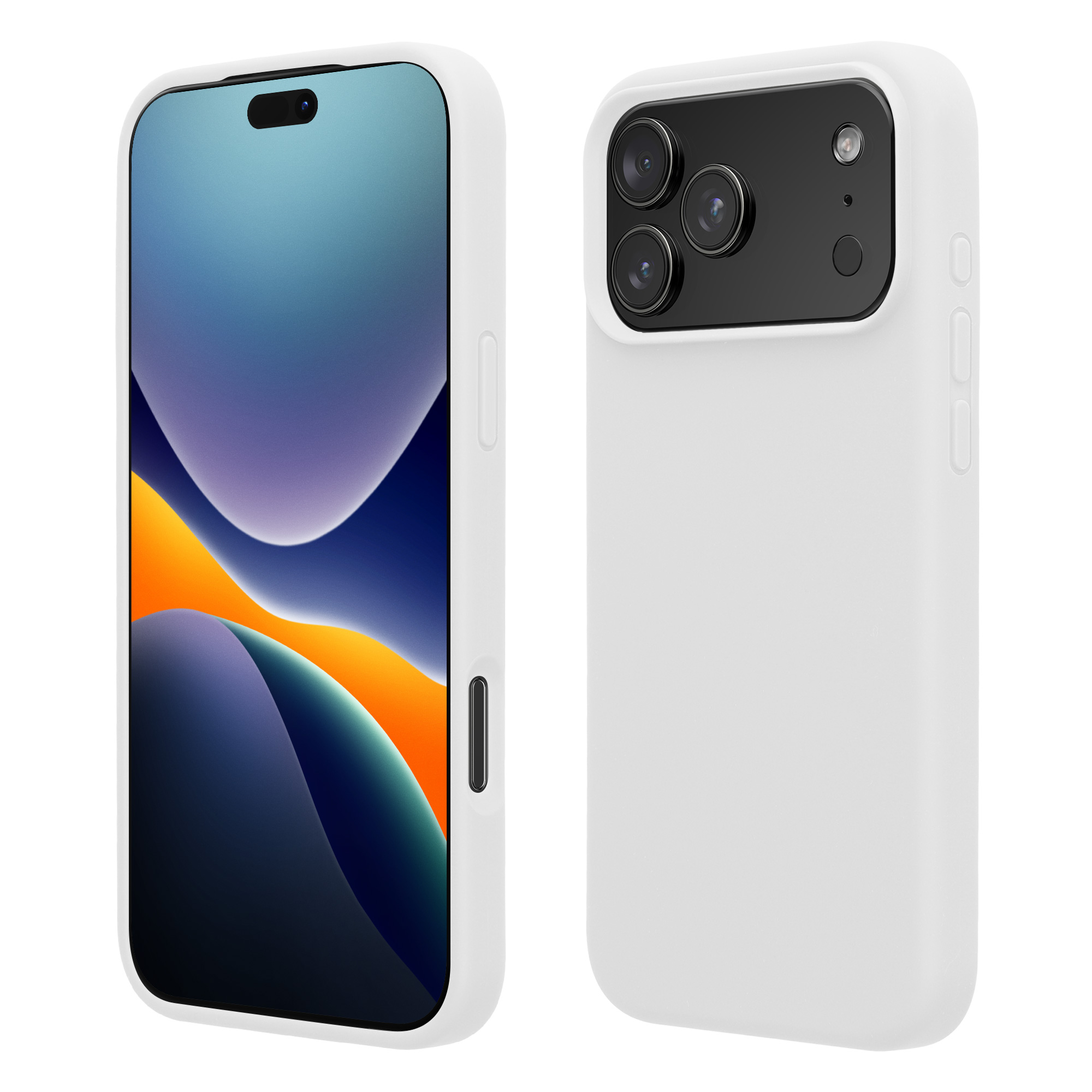 Silikonový kryt Kwmobile pro iPhone 17 Pro - bílá