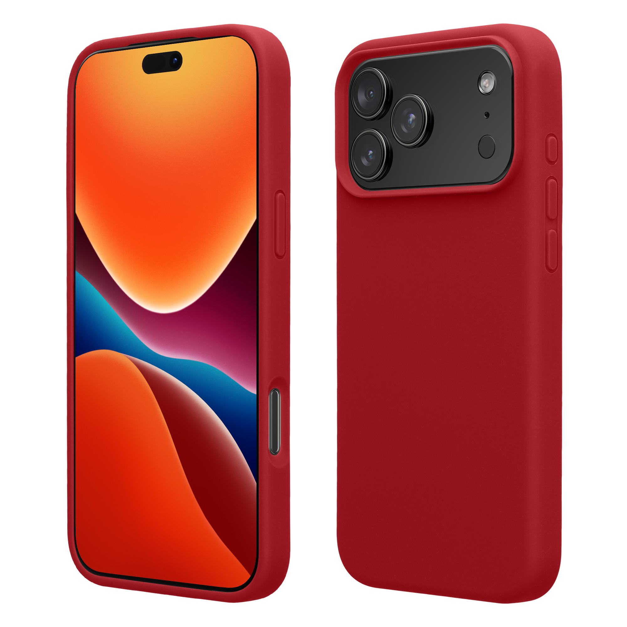 Silikonový kryt Kwmobile pro iPhone 17 Pro Max - rebarborově červená