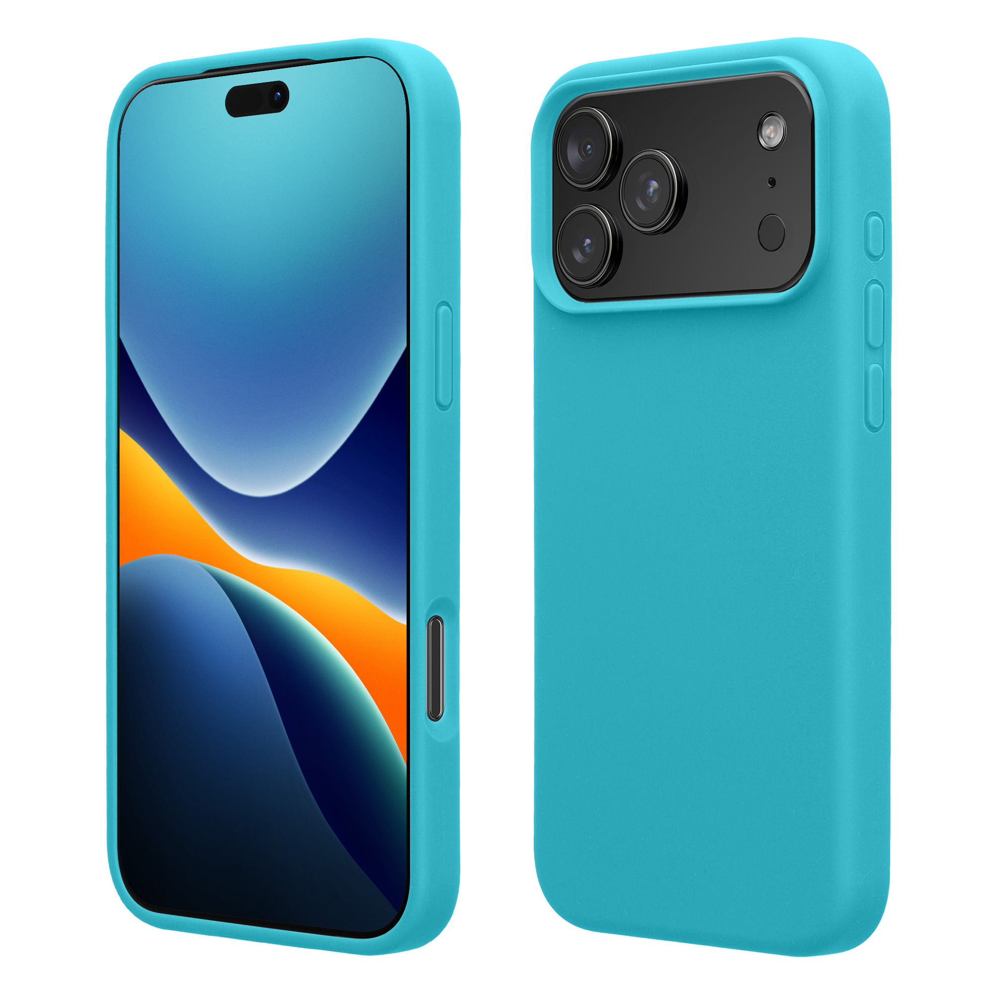 Silikonový kryt Kwmobile pro iPhone 17 Pro Max - ledově modrá