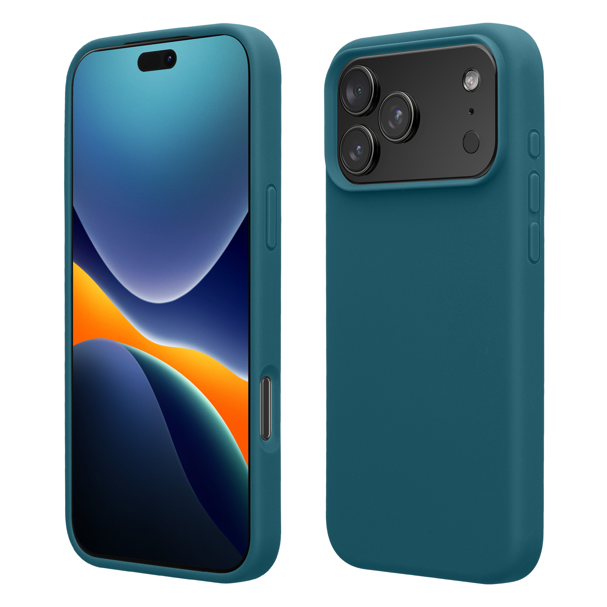 Silikonový kryt Kwmobile pro iPhone 17 Pro Max - petrolejová matná