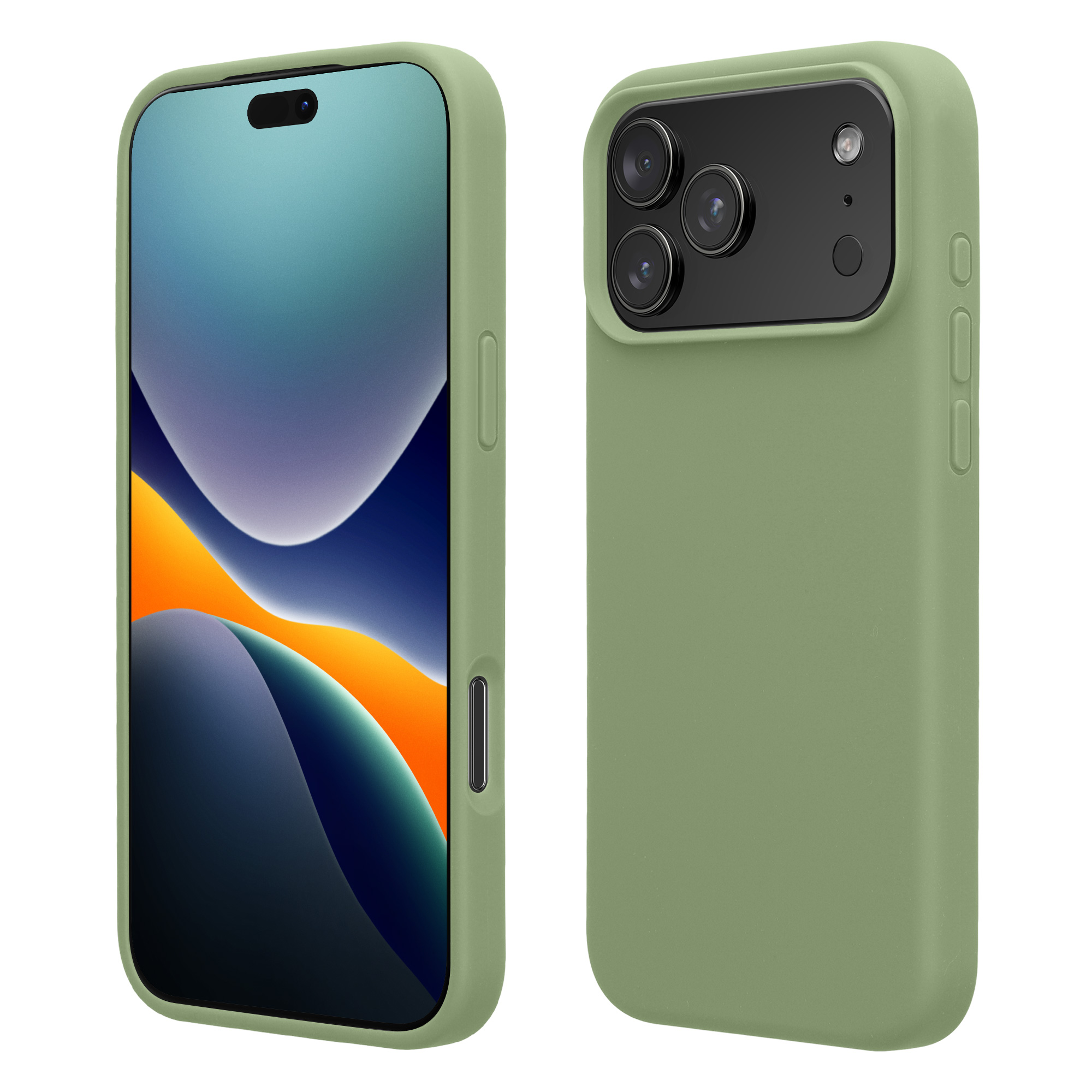 Pouzdro pro Apple iPhone 18 Pro Max / iPhone 17 Pro Max kwmobile silikonové - měkký mechově zelená