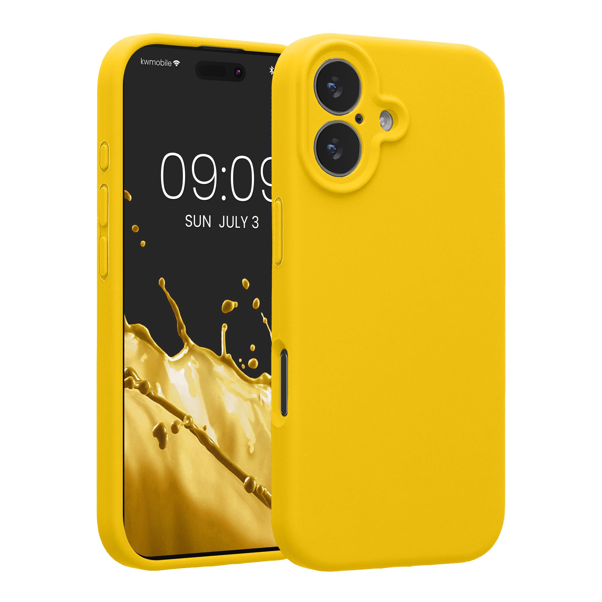 Silikonový kryt Kwmobile pro iPhone 17 - zářivě žlutá