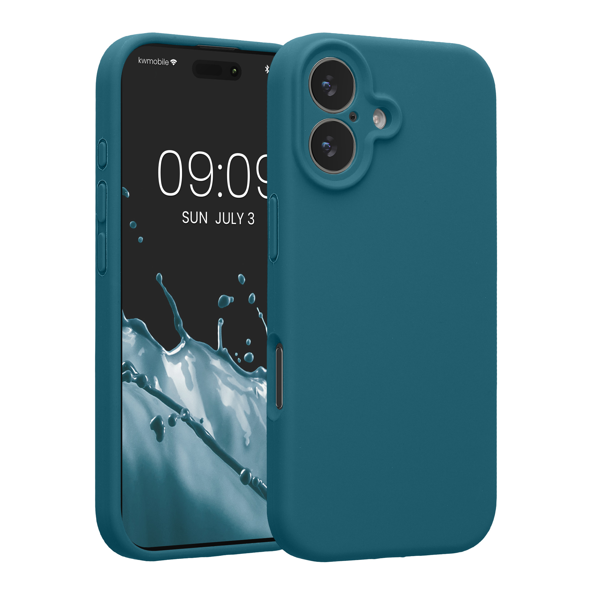 Silikonový kryt Kwmobile pro iPhone 17 - petrolejová matná