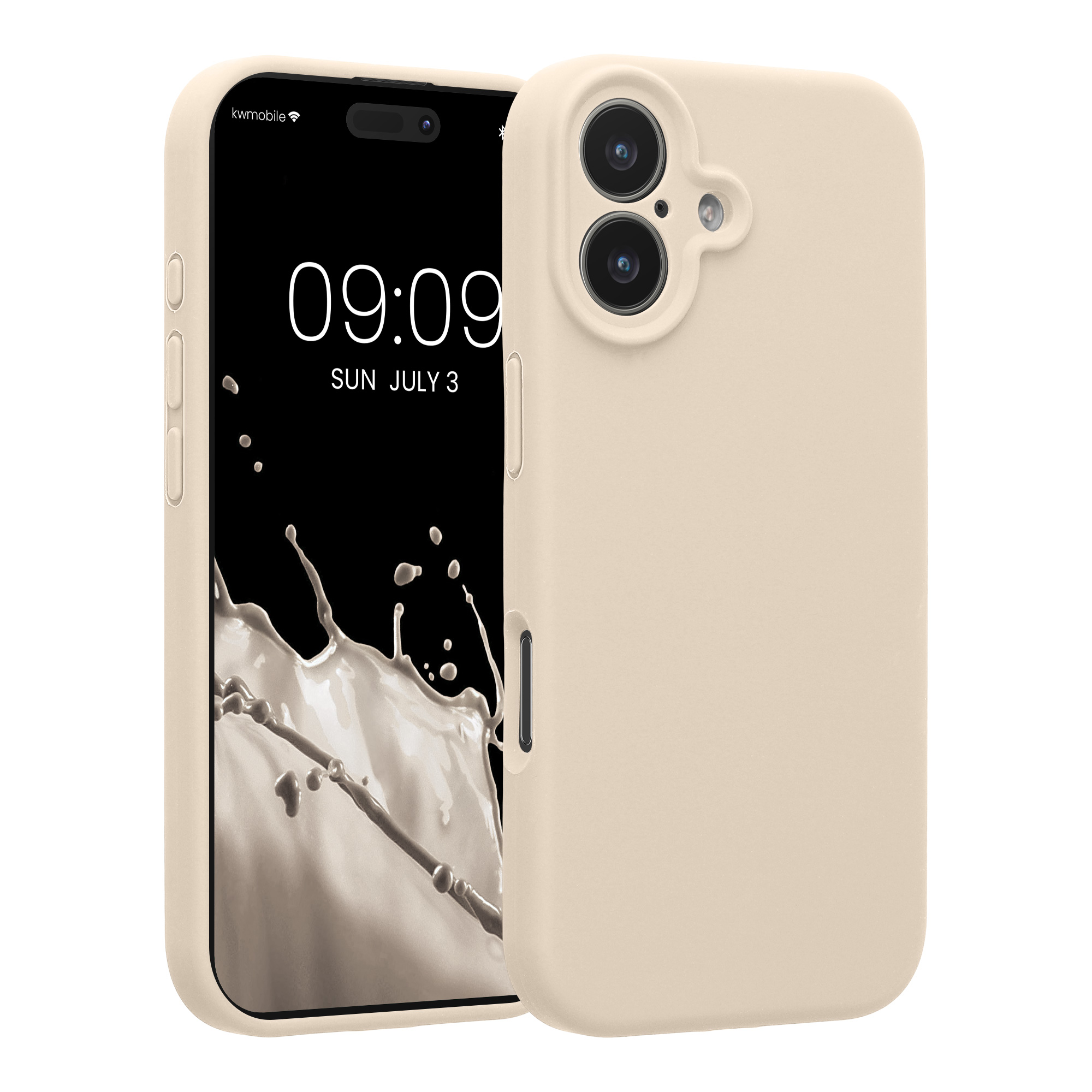 Silikonový kryt Kwmobile pro iPhone 17 - krémová