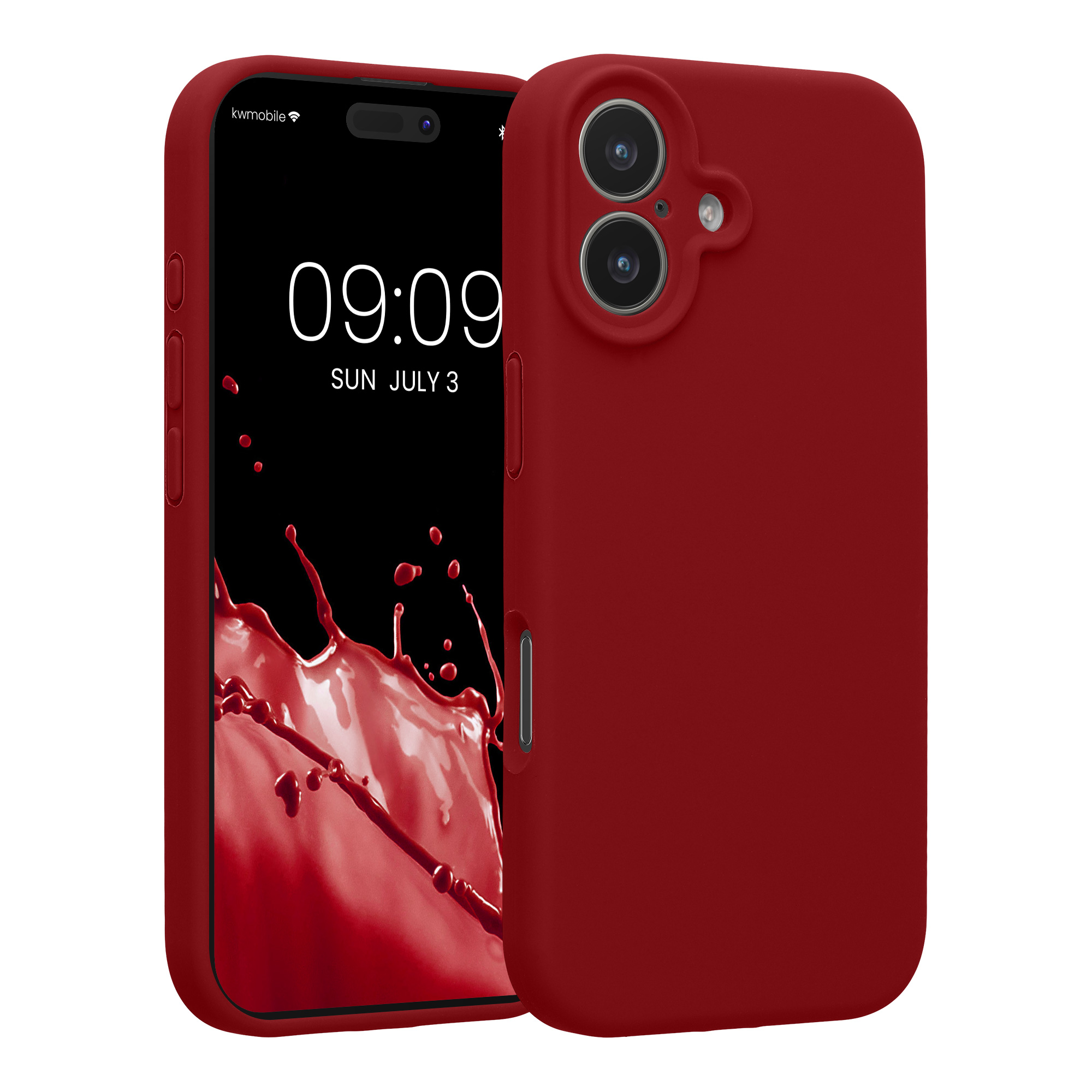 Pouzdro pro Apple iPhone 17 kwmobile tenké silikonové - rebarborová červená