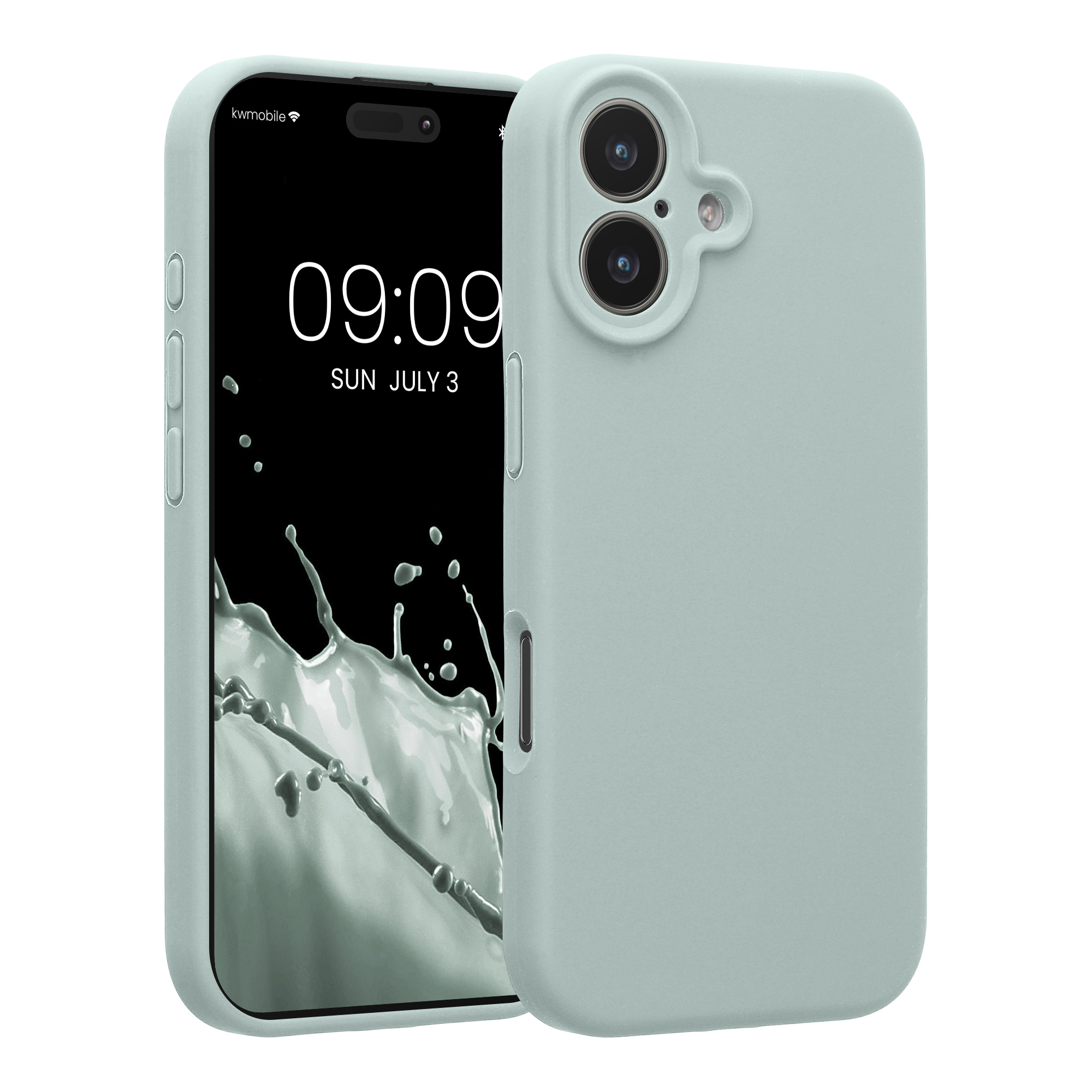 Pouzdro pro Apple iPhone 17 kwmobile tenké silikonové - světle mátová