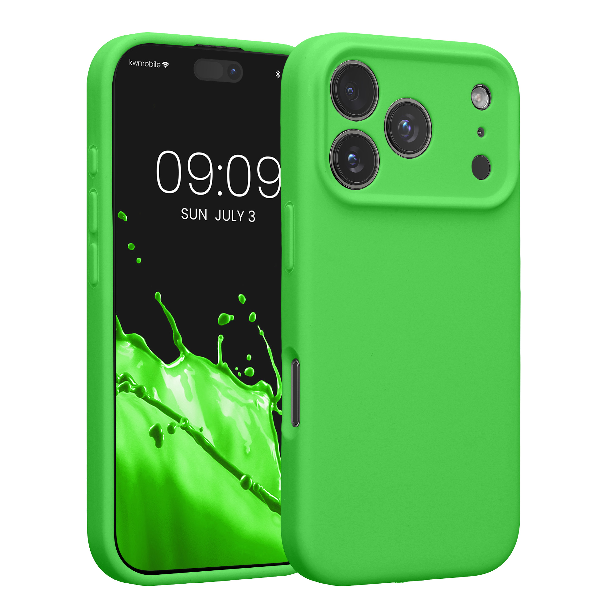 Pouzdro pro Apple iPhone 18 Pro / iPhone 17 Pro kwmobile tenké silikonové - limetkově zelená