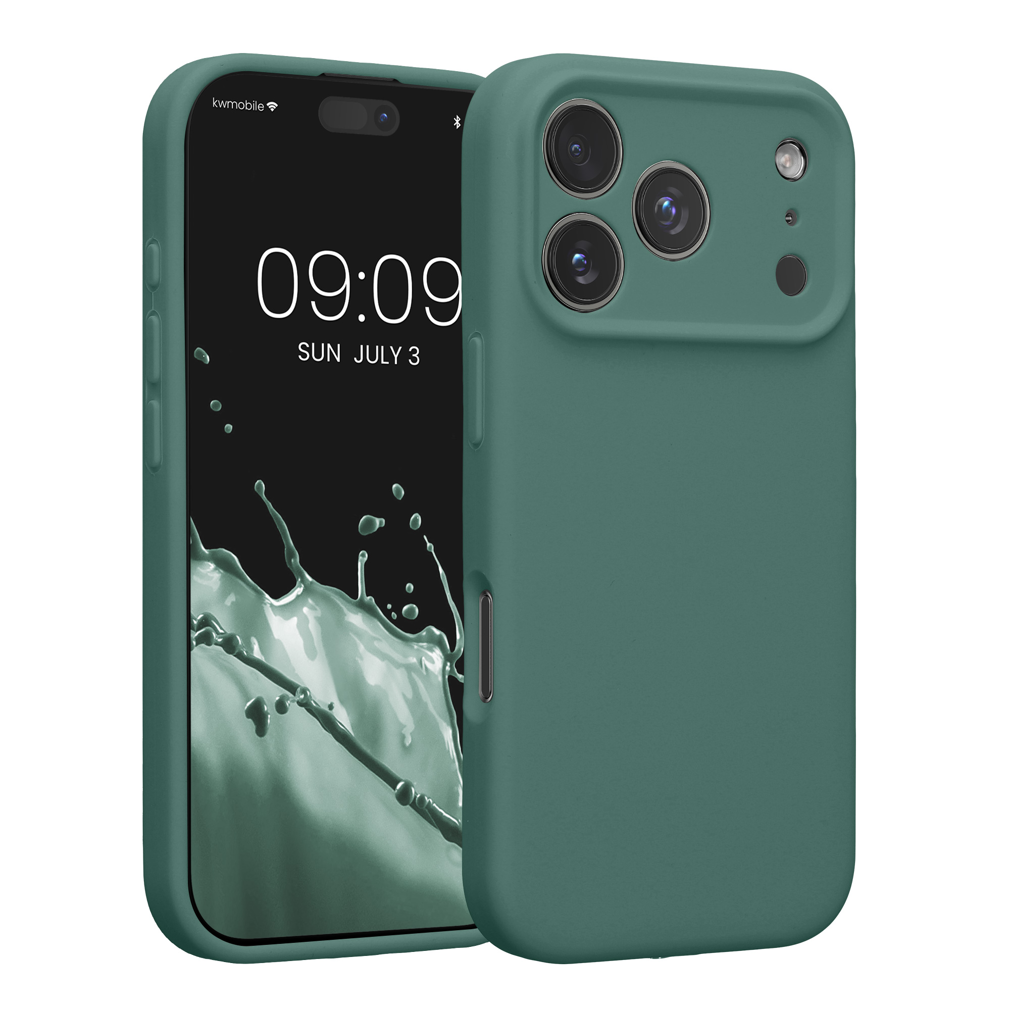 Pouzdro pro Apple iPhone 18 Pro / iPhone 17 Pro kwmobile tenké silikonové - lesní zelená