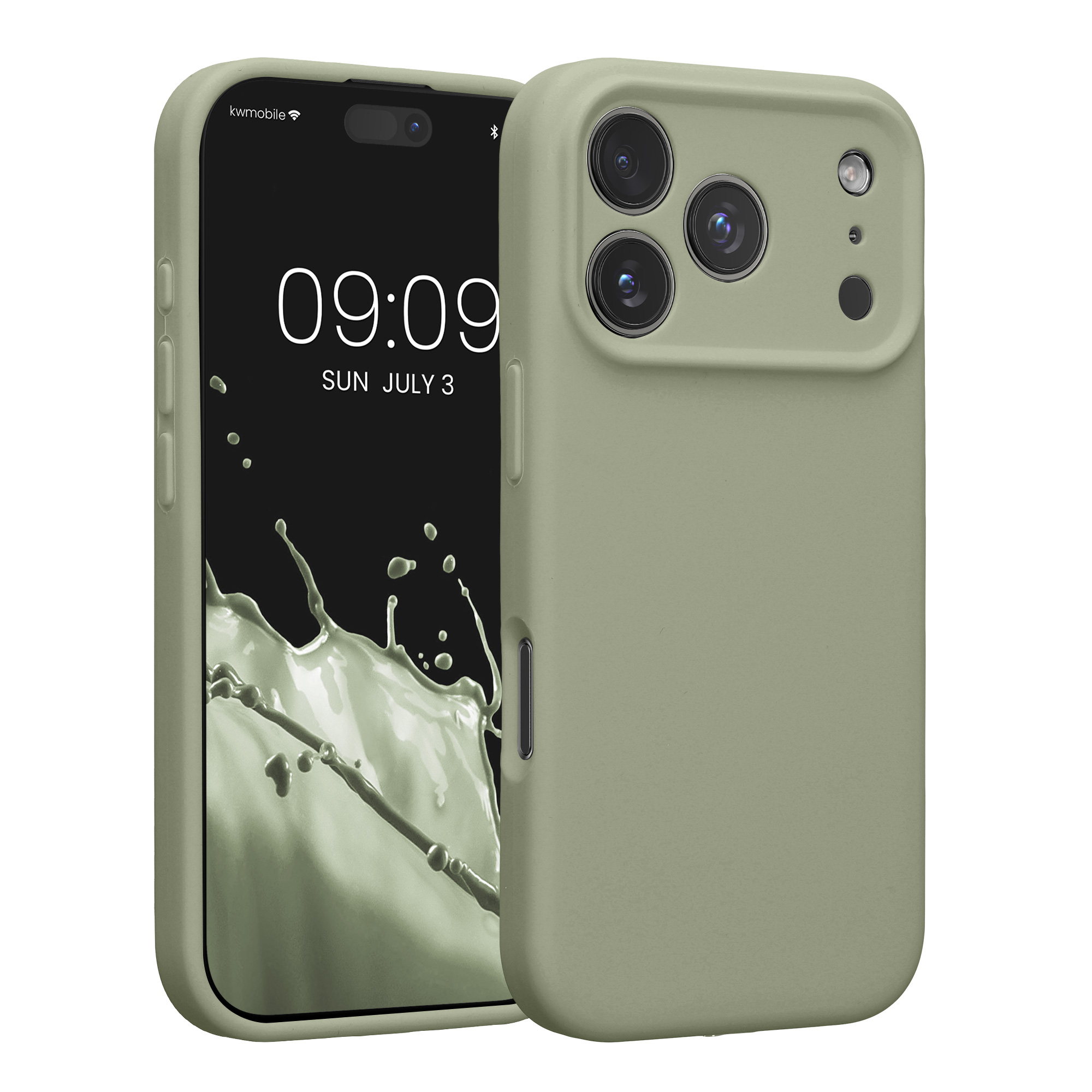 Pouzdro pro Apple iPhone 18 Pro / iPhone 17 Pro kwmobile tenké silikonové - šedozelená