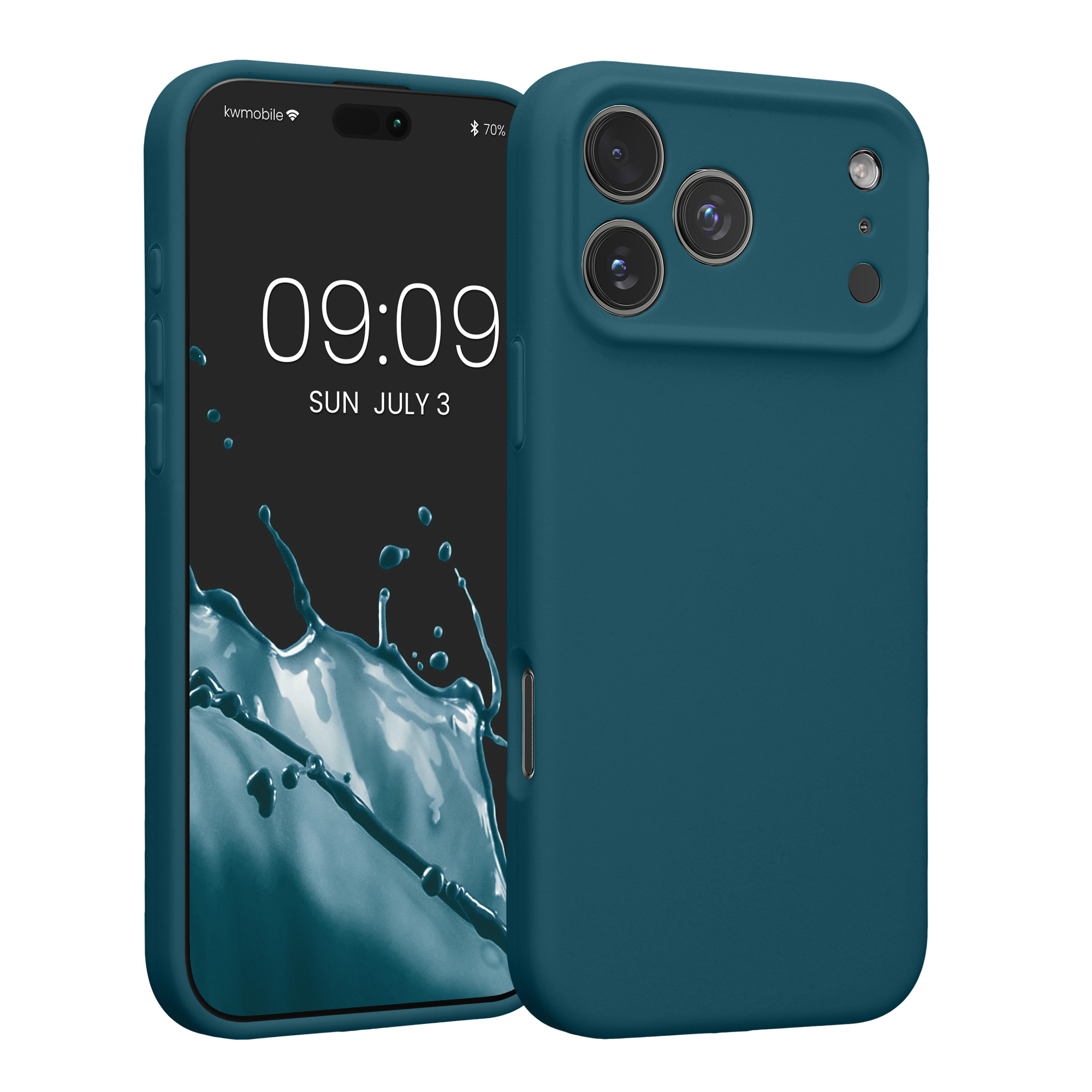 Silikonový kryt Kwmobile pro iPhone 17 Pro Max - petrolejová matná