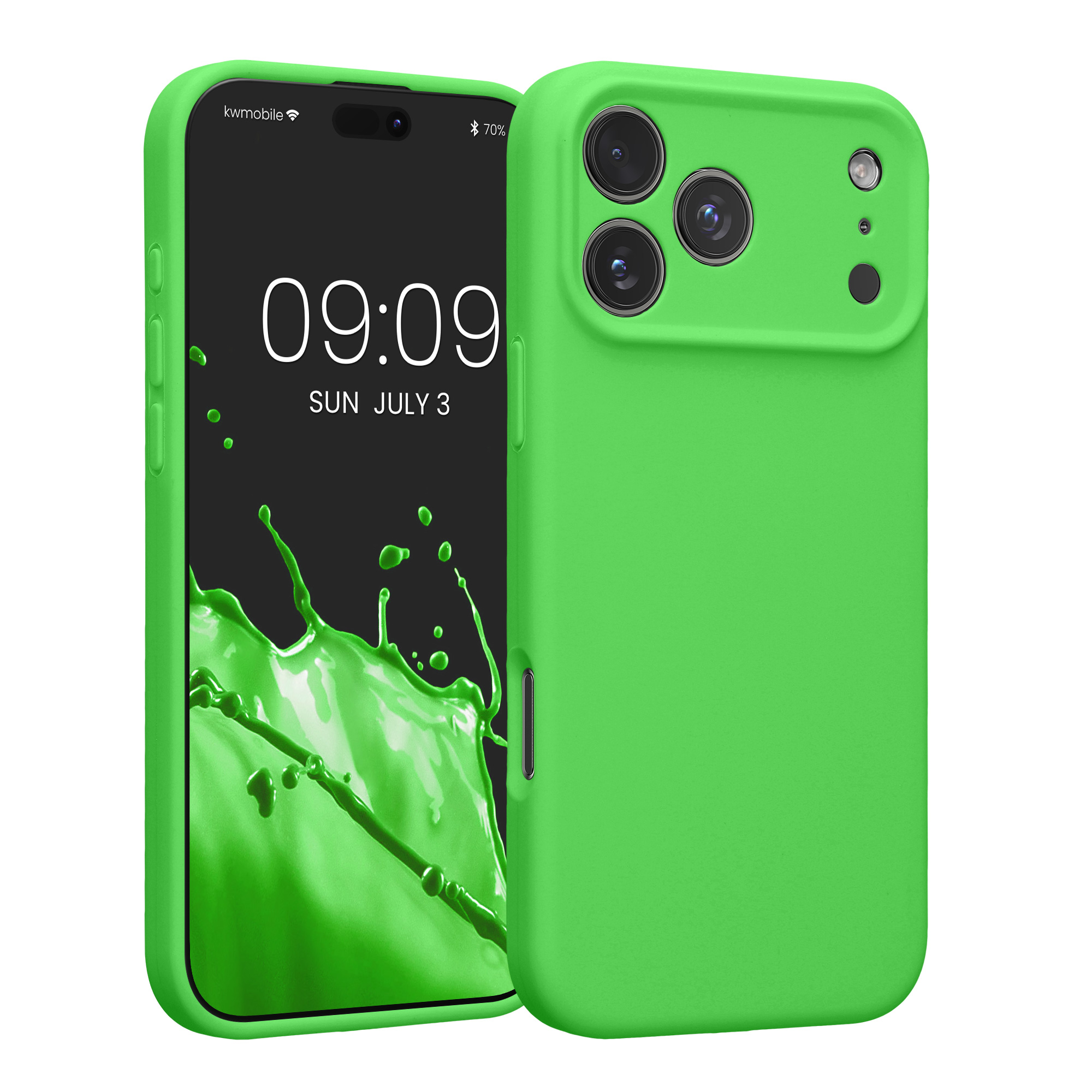Pouzdro pro Apple iPhone 18 Pro Max / iPhone 17 Pro Max kwmobile tenké Soft Touch silikonové - limetkově zelená