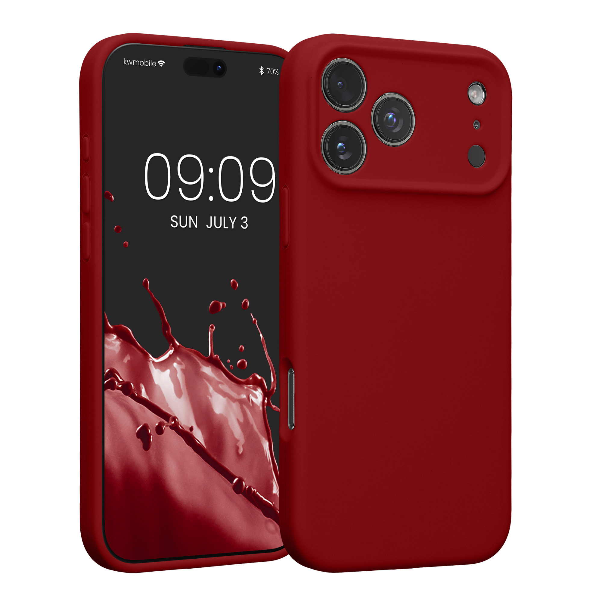 Pouzdro pro Apple iPhone 18 Pro Max / iPhone 17 Pro Max kwmobile tenké Soft Touch silikonové - rebarborová červená
