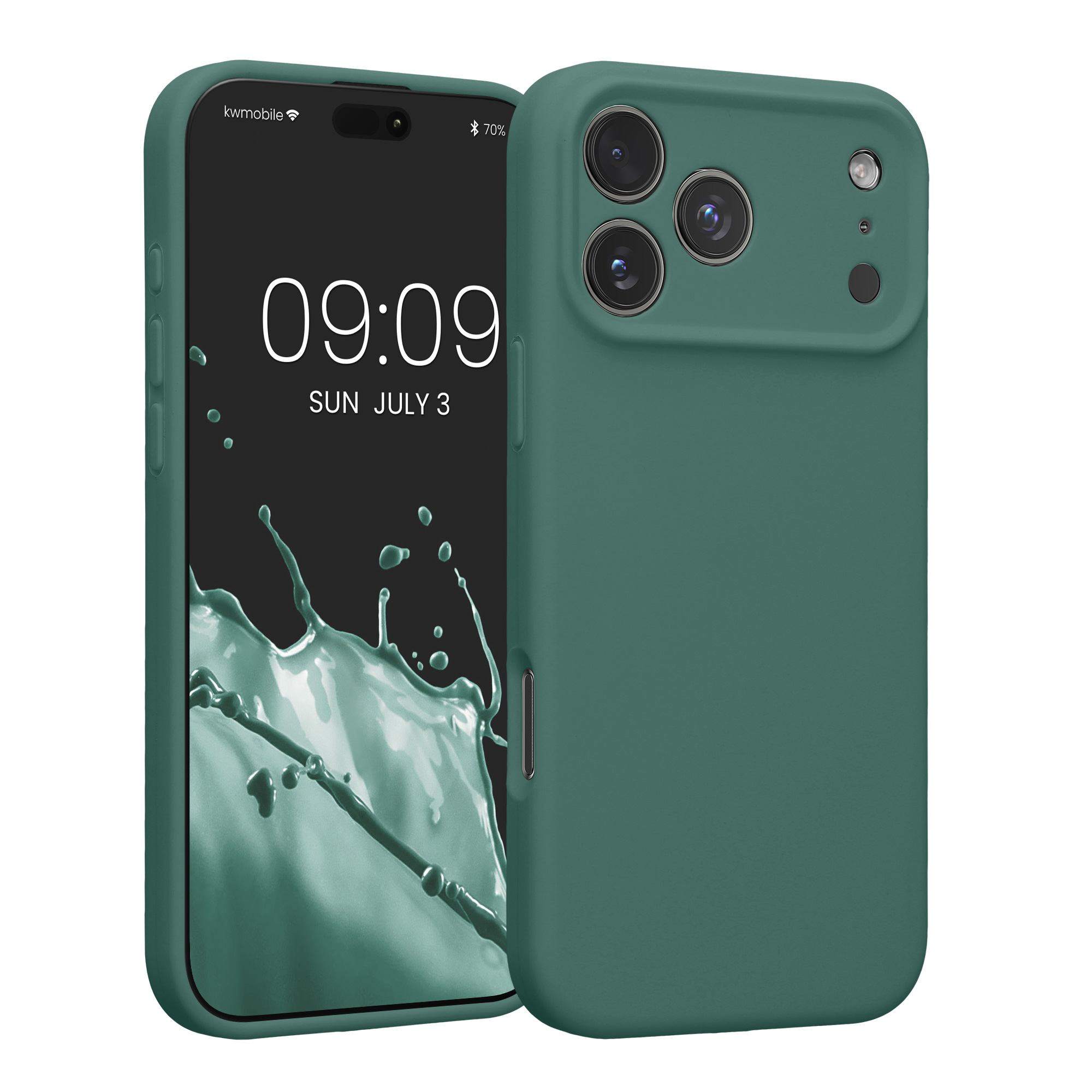 Pouzdro pro Apple iPhone 18 Pro Max / iPhone 17 Pro Max kwmobile tenké Soft Touch silikonové - lesní zelená