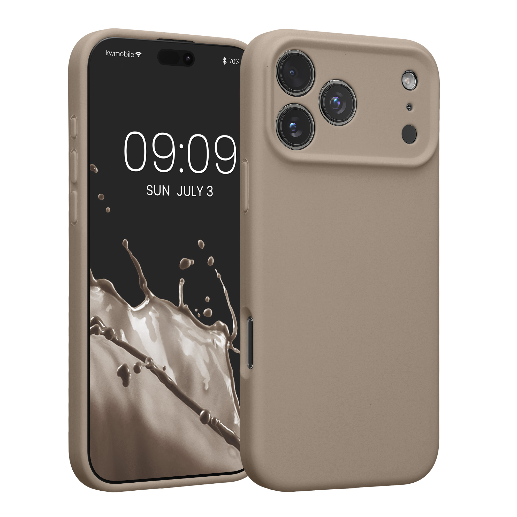 Pouzdro pro Apple iPhone 18 Pro Max / iPhone 17 Pro Max kwmobile tenké Soft Touch silikonové - taupe