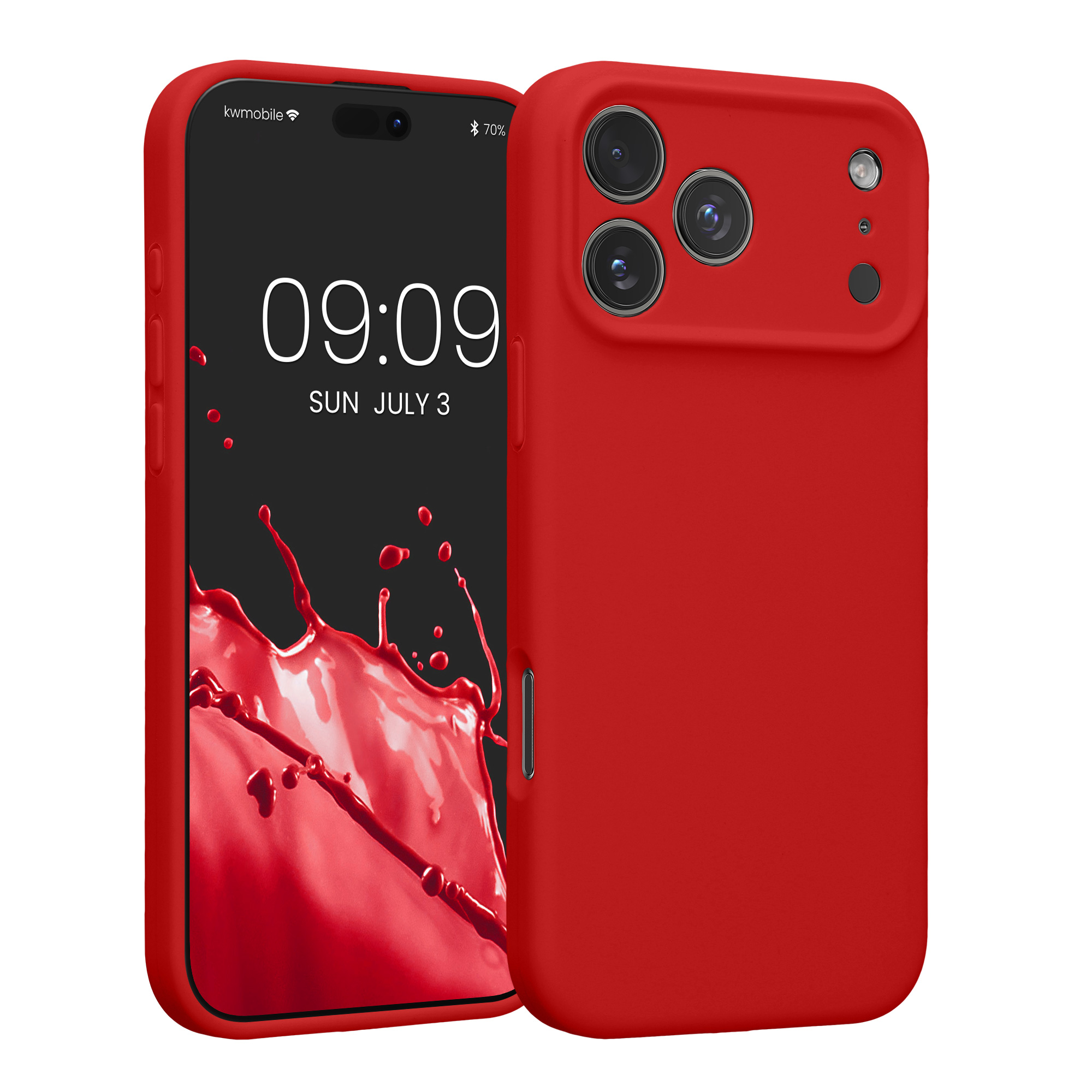 Pouzdro pro Apple iPhone 18 Pro Max / iPhone 17 Pro Max kwmobile tenké Soft Touch silikonové - klasická červená