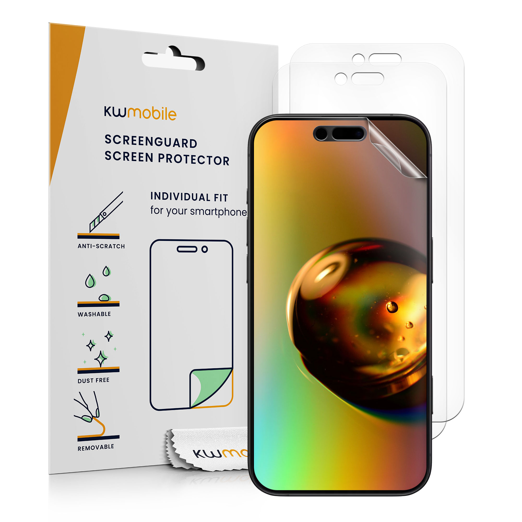 kwmobile 3x ultra čirá transparentní ochranná fólie na displej pro Apple iPhone Air