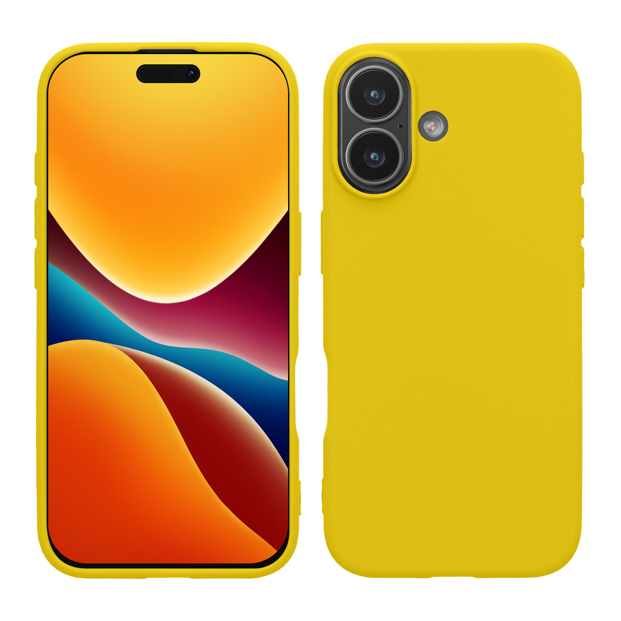 Silikonový kryt Kwmobile pro iPhone 17 - zářivě žlutá