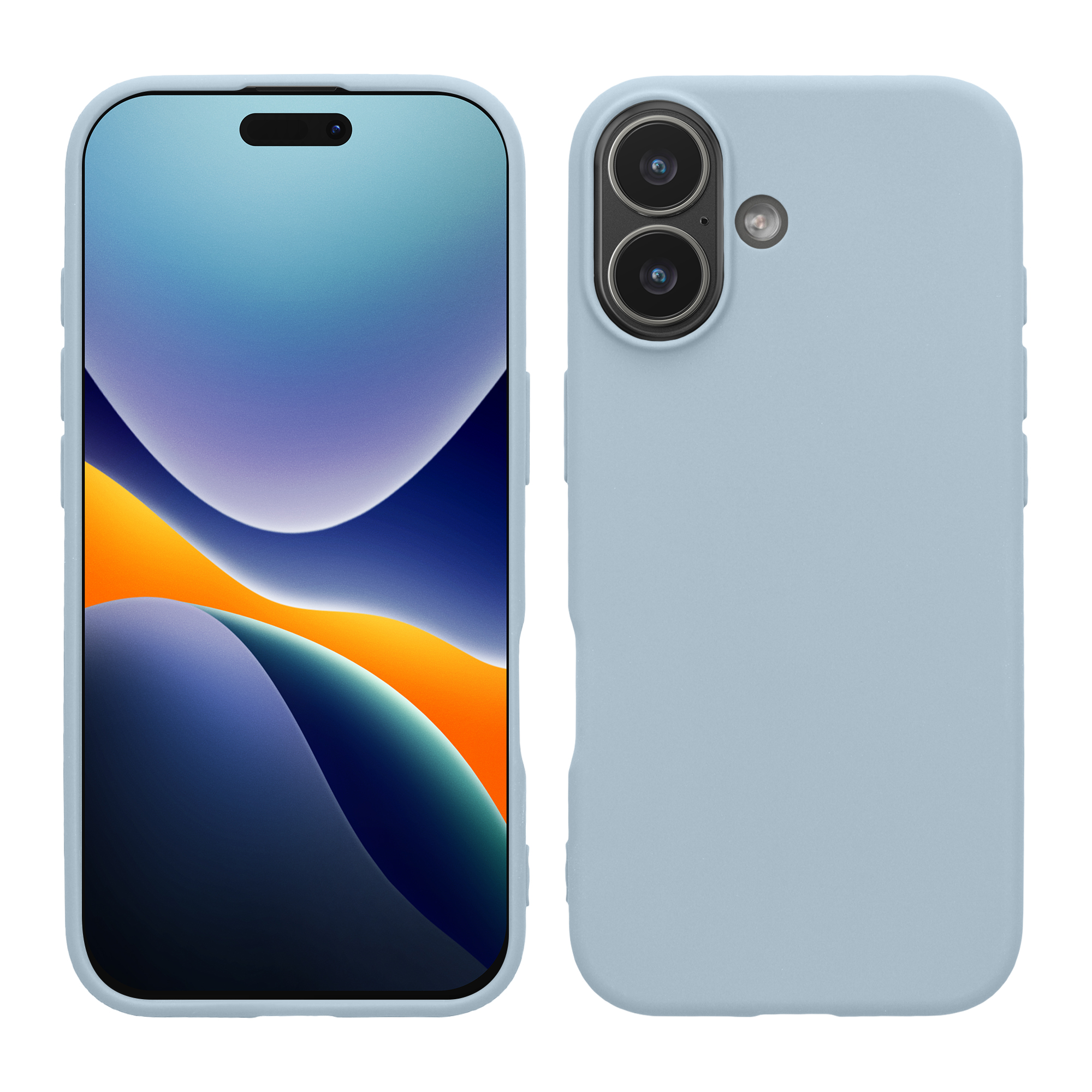 Pouzdro pro iPhone 17 kwmobile tenké silikonové - matná světle modrá