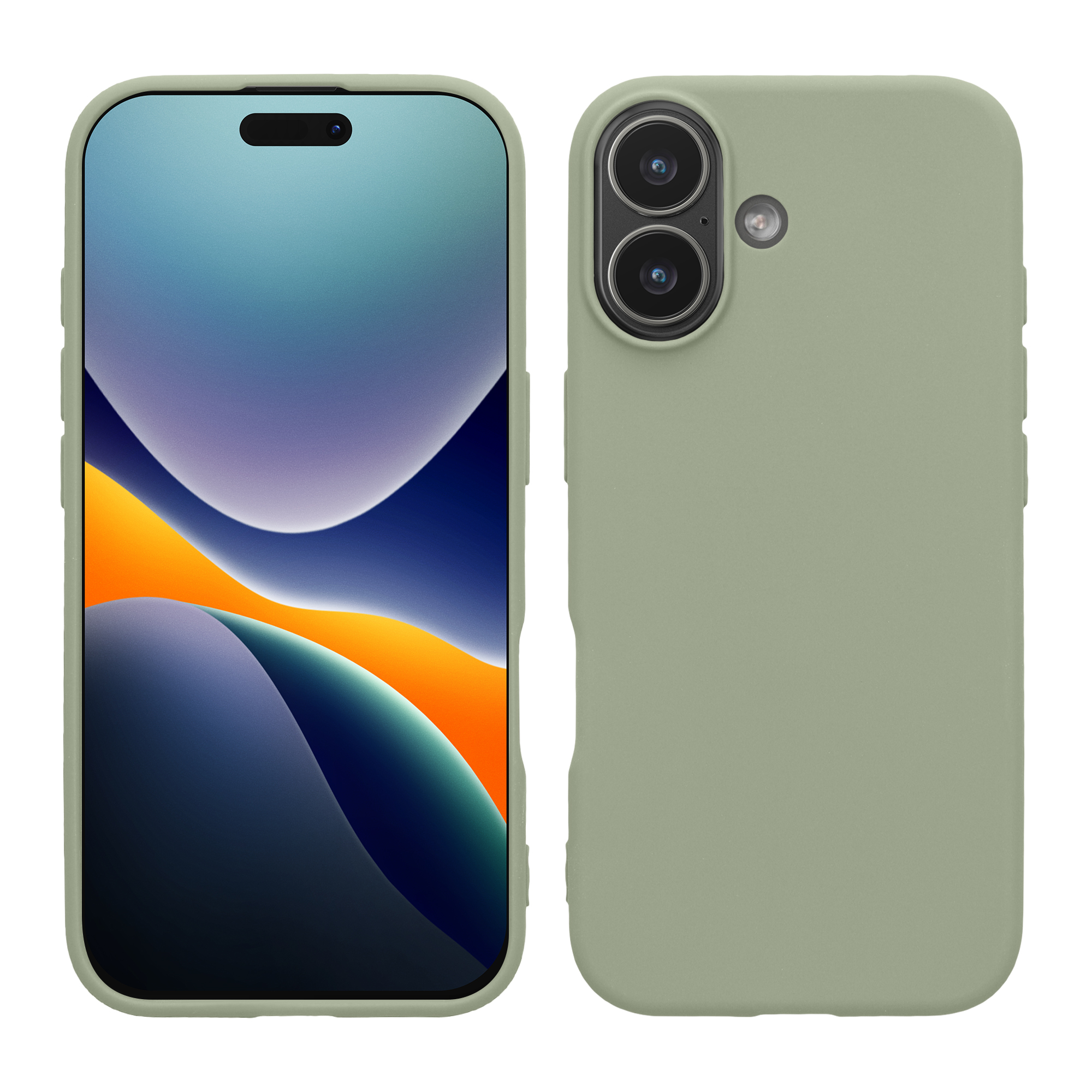 Pouzdro pro iPhone 17 kwmobile tenké silikonové - šedozelená