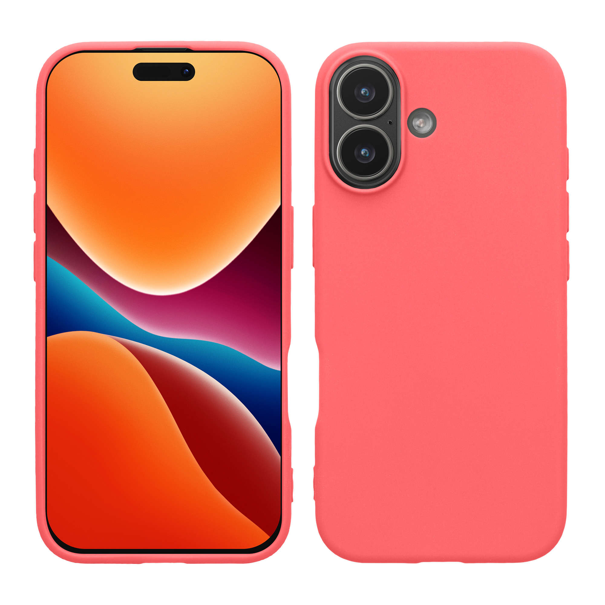 Pouzdro pro iPhone 17 kwmobile tenké silikonové - neonově korálová