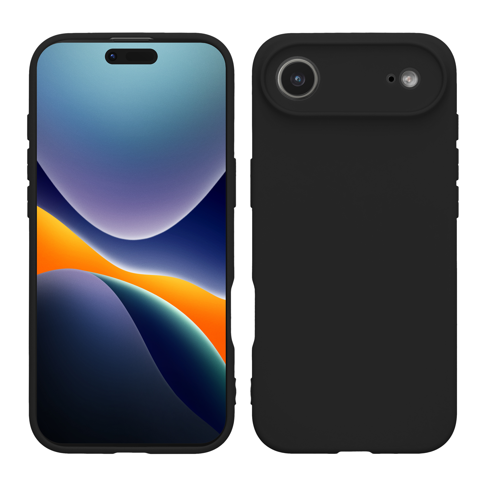 kwmobile měkký ochranný TPU kryt pro Apple iPhone Air, nárazuvzdorný, kompatibilní s bezdrátovým nabíjením, matně černá