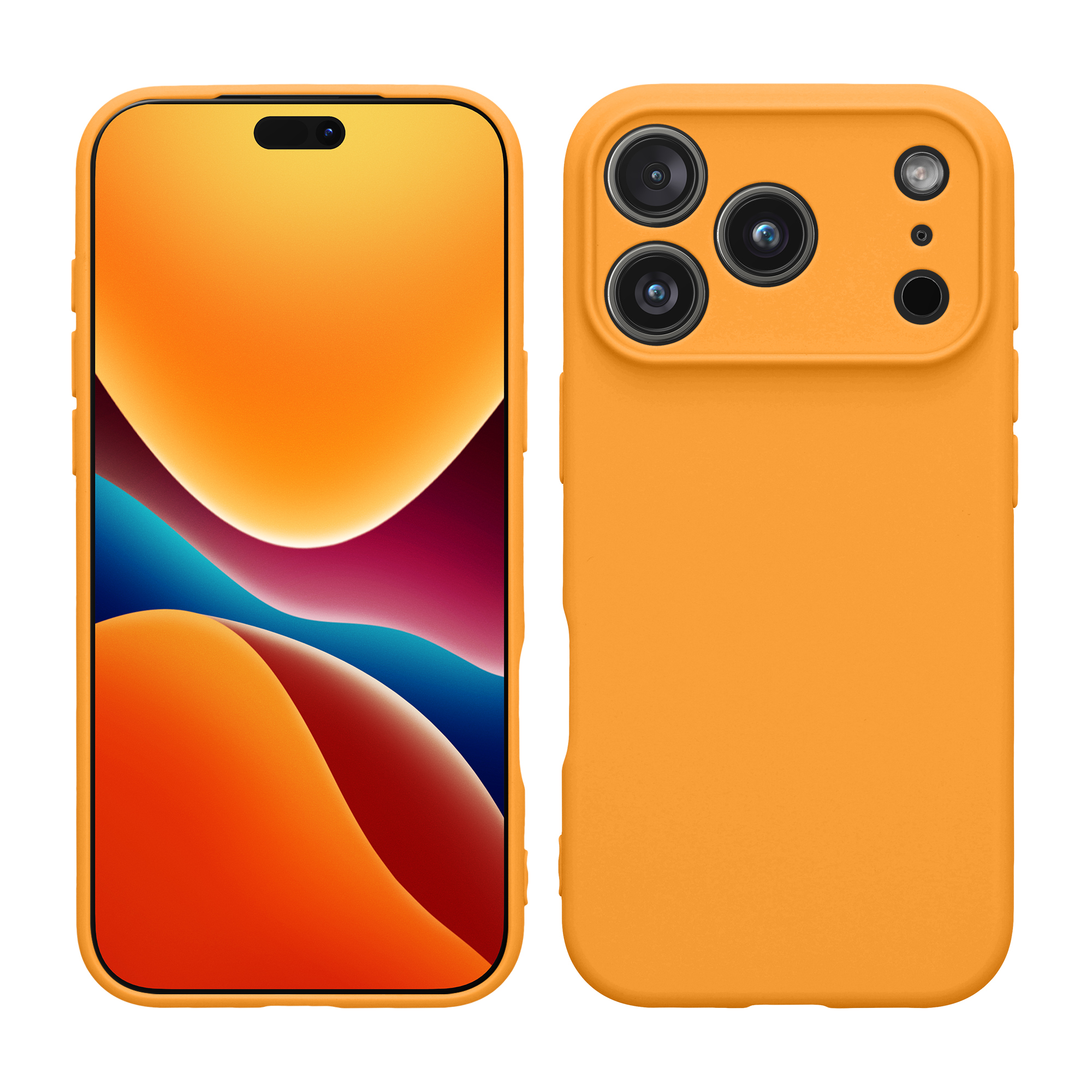 Silikonový kryt Kwmobile pro iPhone 17 Pro - fruity orange