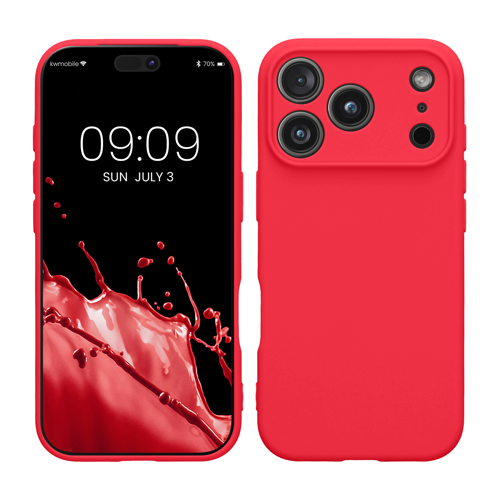 Pouzdro pro Apple iPhone 18 Pro / iPhone 17 Pro kwmobile tenké TPU - neonově růžová