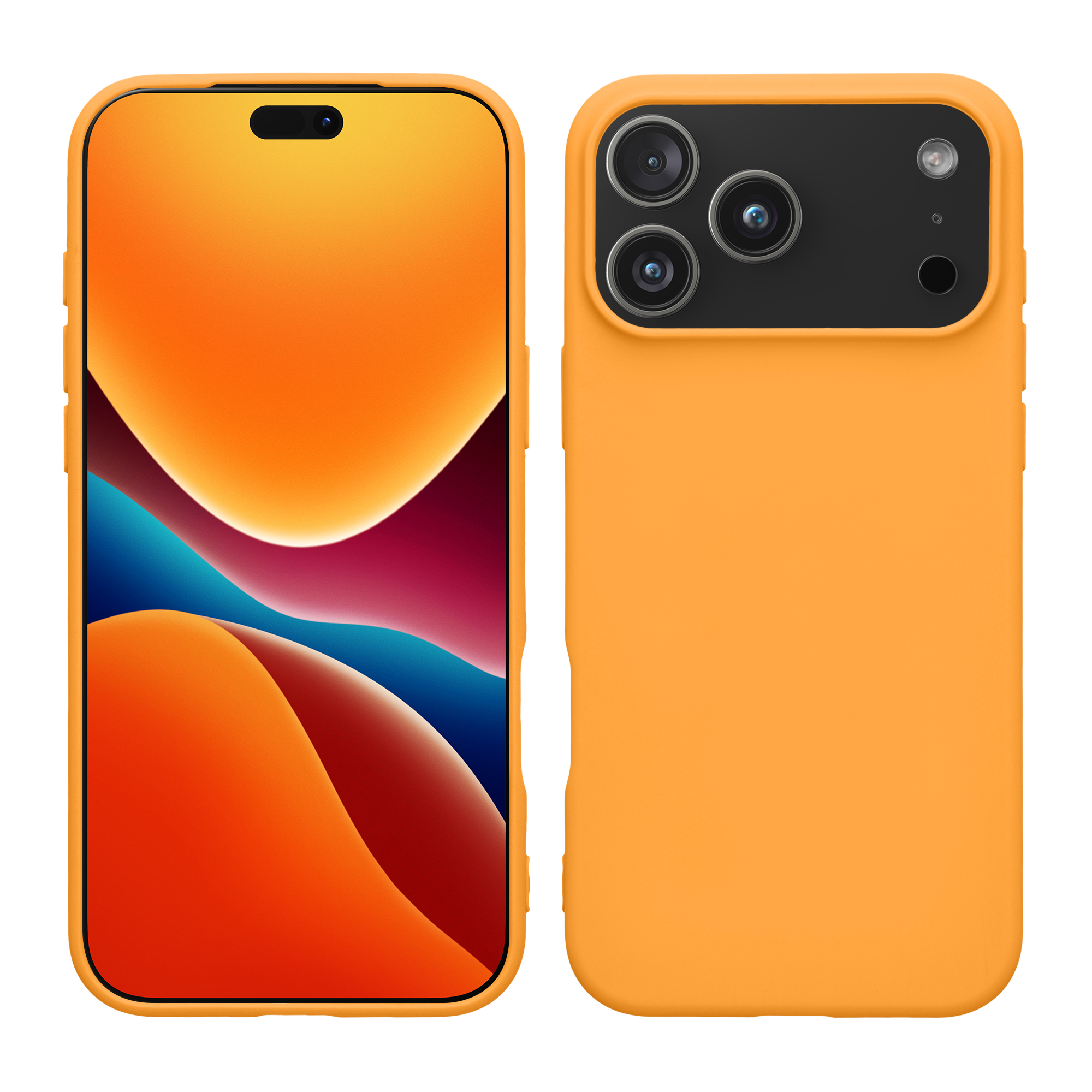 Silikonový kryt Kwmobile pro iPhone 17 Pro Max - fruity orange
