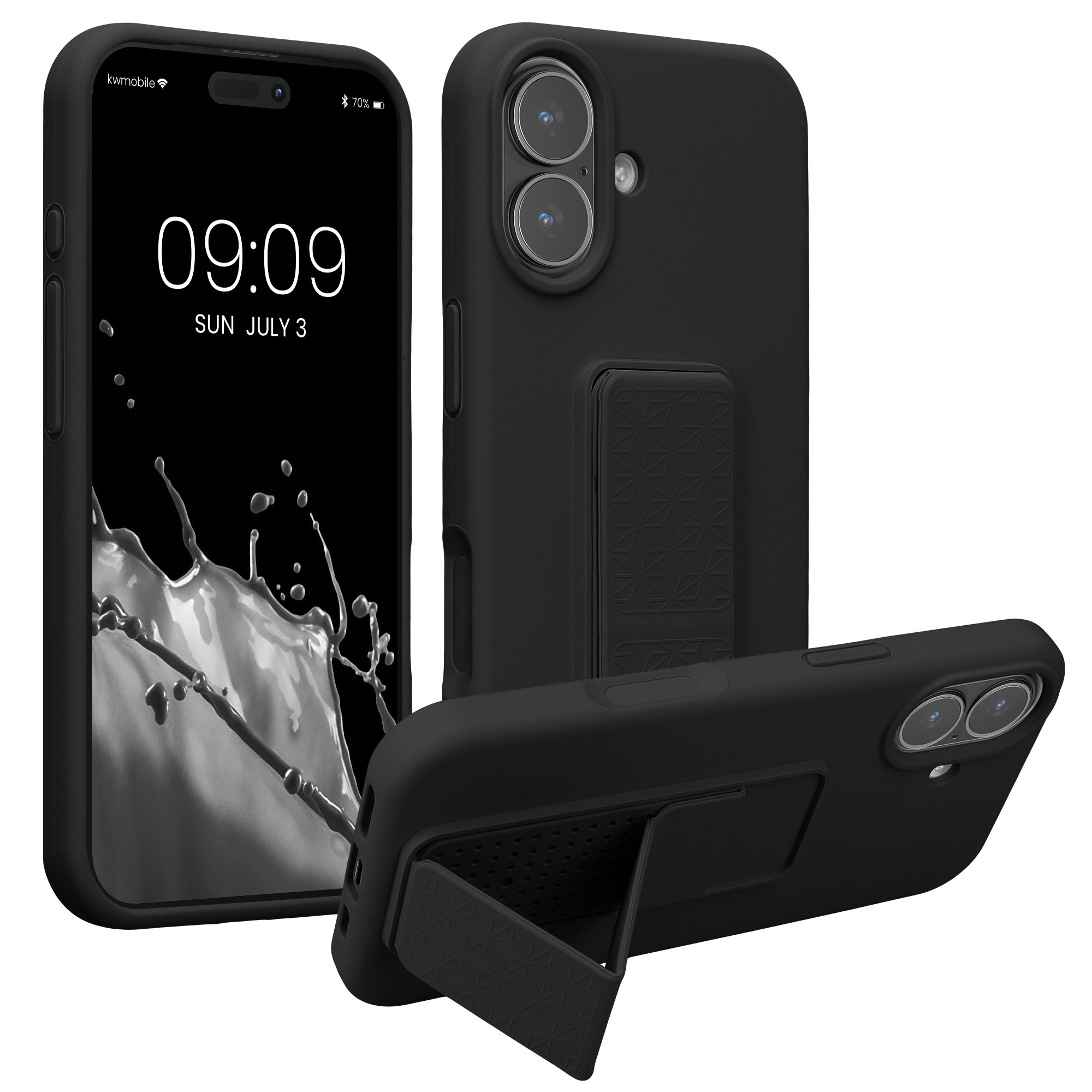 Silikonový kryt Kwmobile pro iPhone 17 - černá
