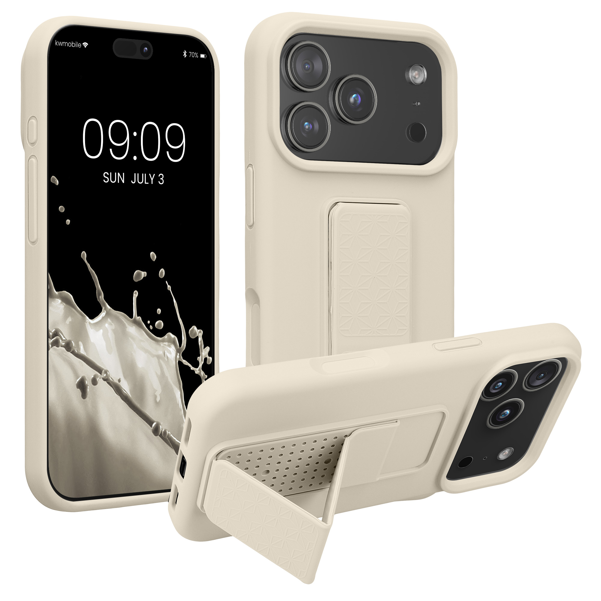 Kryt s poutkem na mobil Apple iPhone 18 Pro / 17 Pro - kwmobile, krémový
