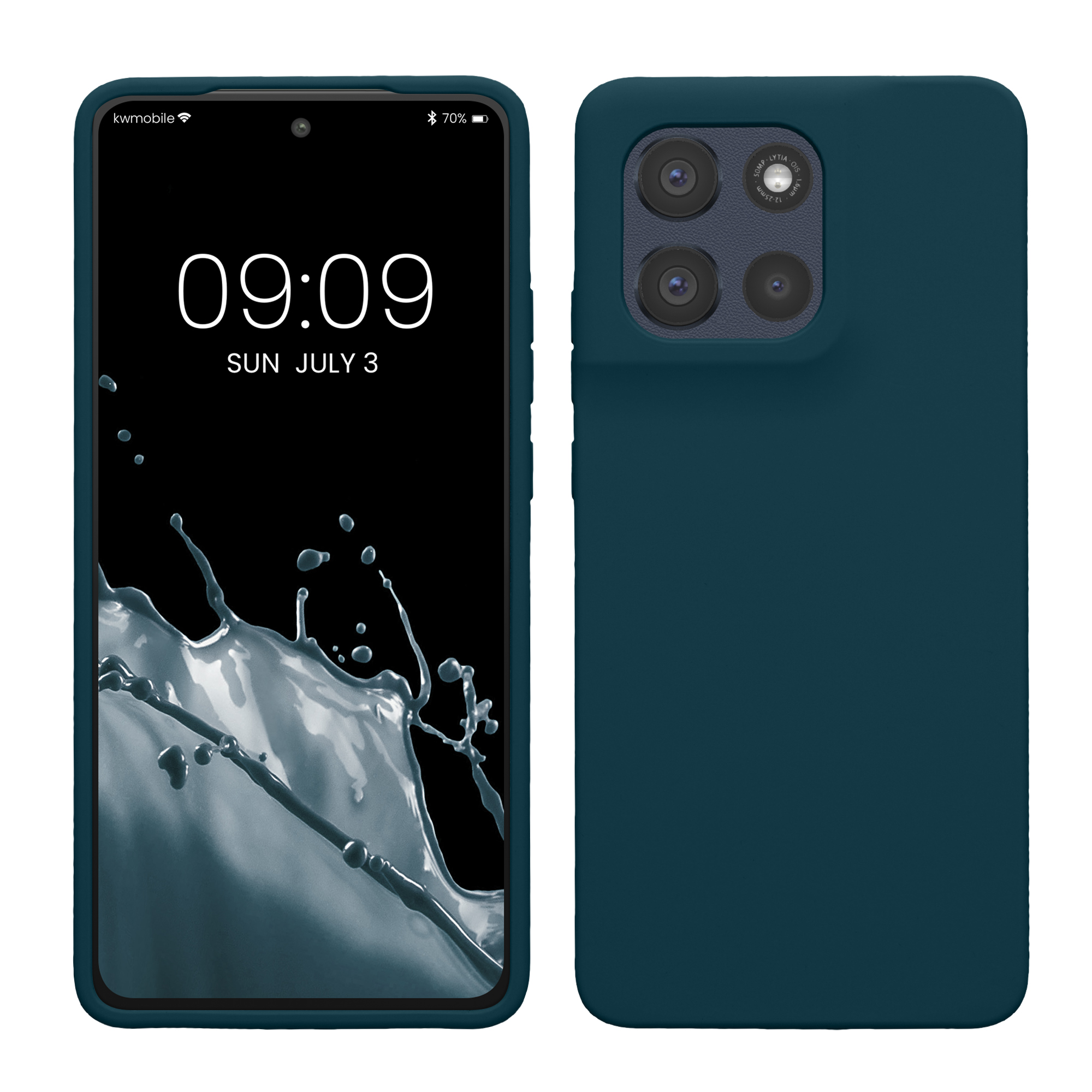Kwmobile Silikonový kryt Motorola Moto G86 5G matná petrolejová