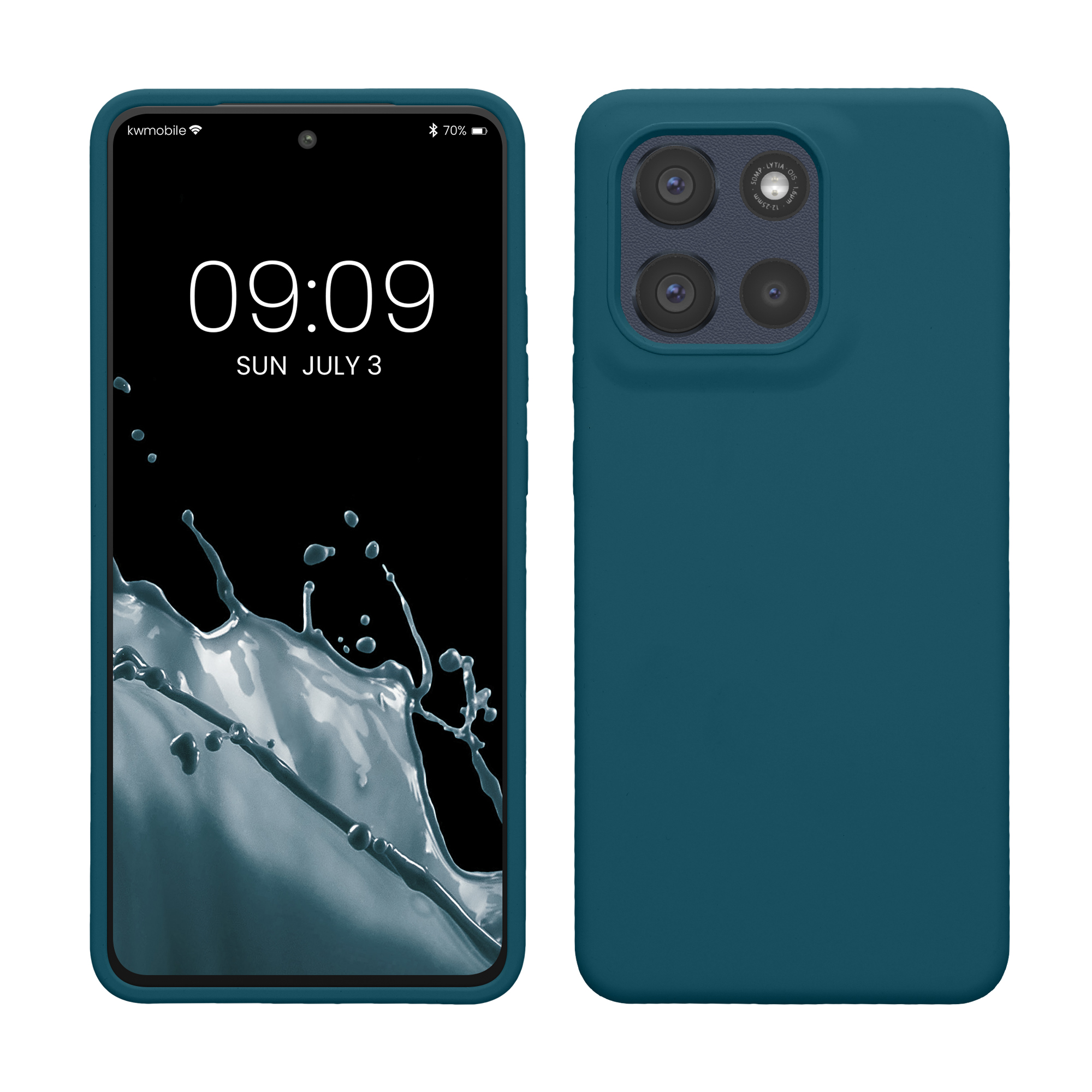 Pouzdro pro Motorola Moto G86 Power 5G kwmobile silikonové - matná petrolejová